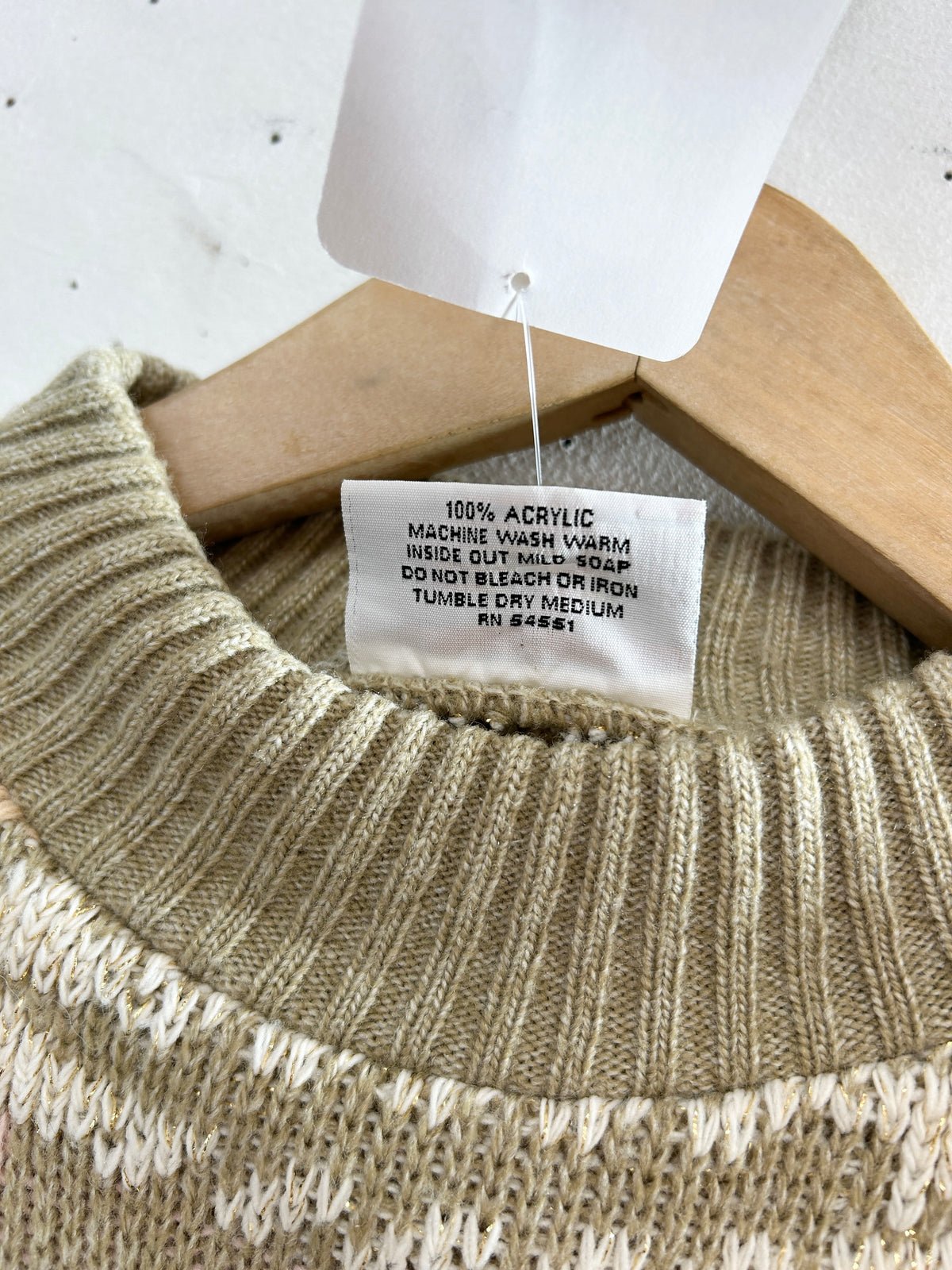 '80s Vintage Fancy Knit Sweater MADE IN USA [I33908]