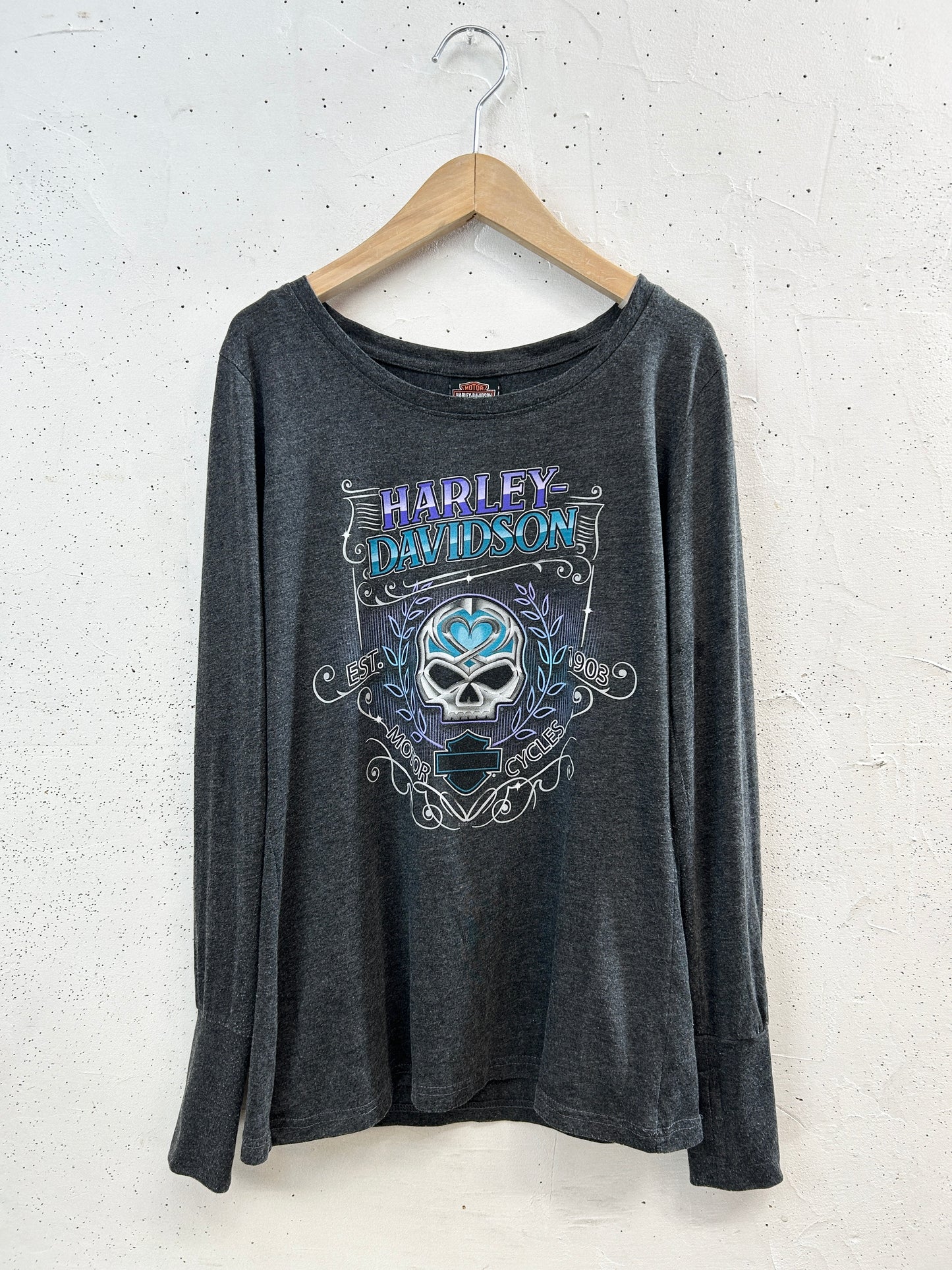 Vintage Long Sleeve Shirt 〜Harley Davidson〜 [I33771]