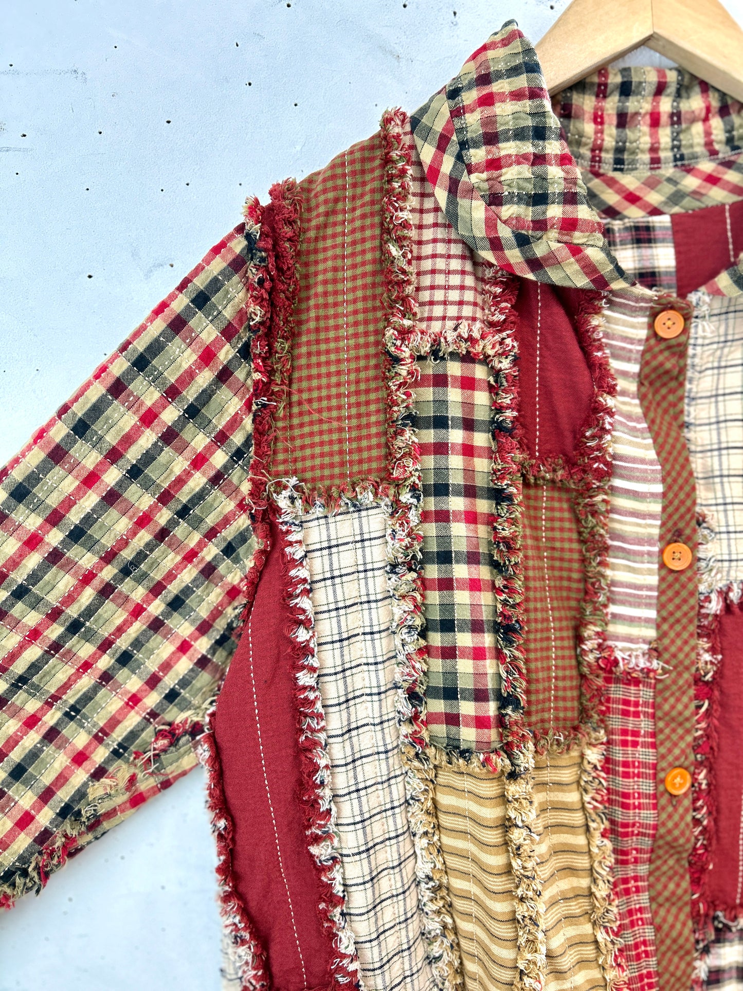 Vintage Patchwork Quilt Jacket  [L31073]