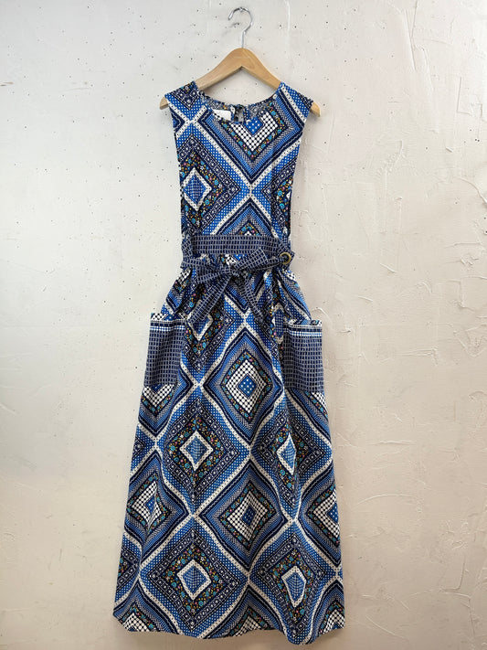 Vintage Dress ’70s Apron [H30837]