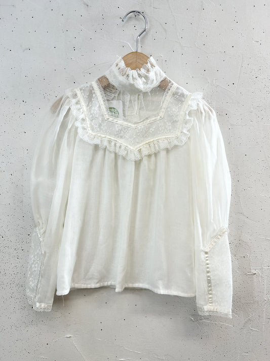 Vintage White Blouse 〜GUNNE SAX Kids〜 [G33265]