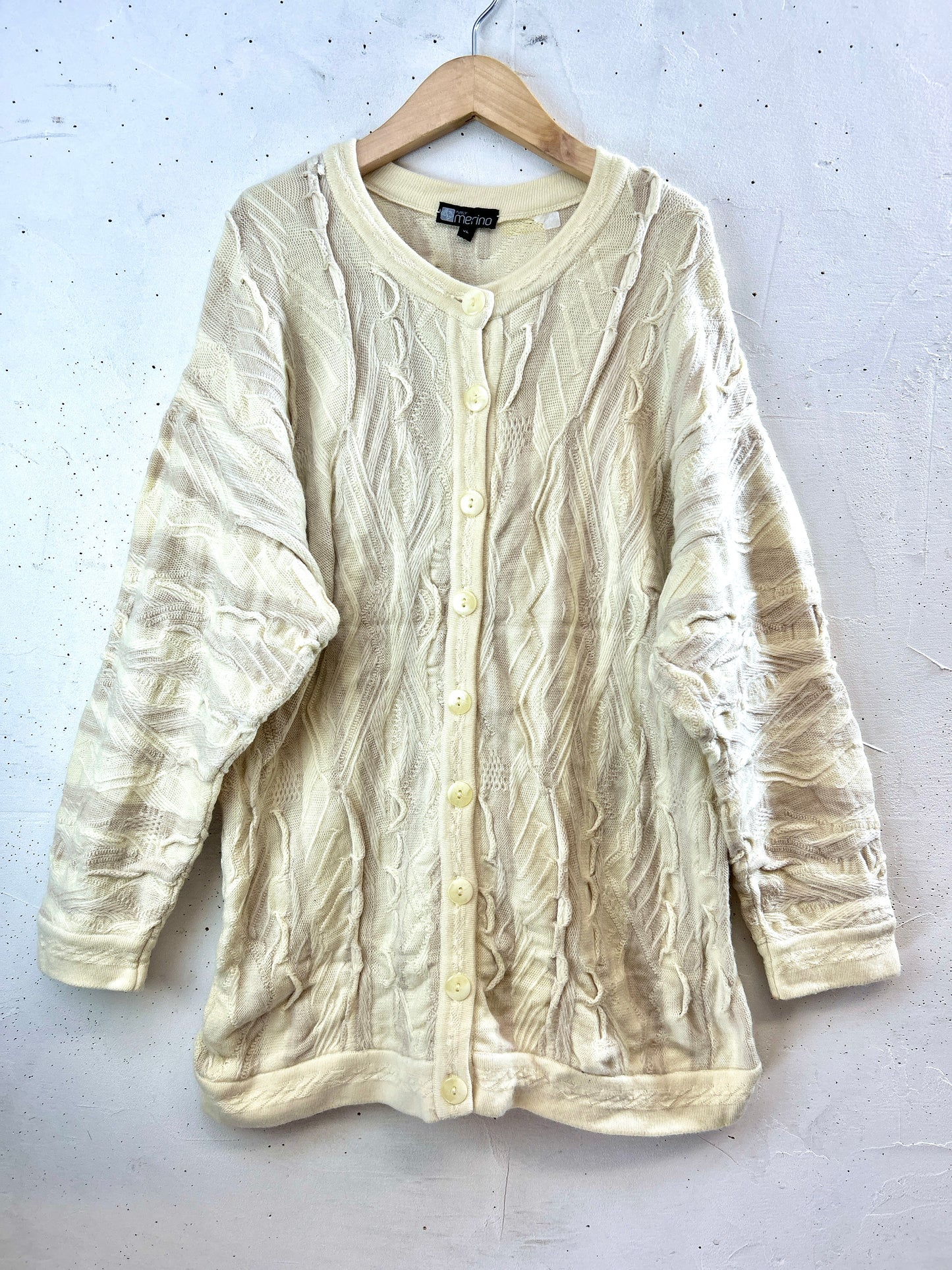 Vintage Crazy 3D Knit Cardigan AUSTRALIAN MADE [I30264]