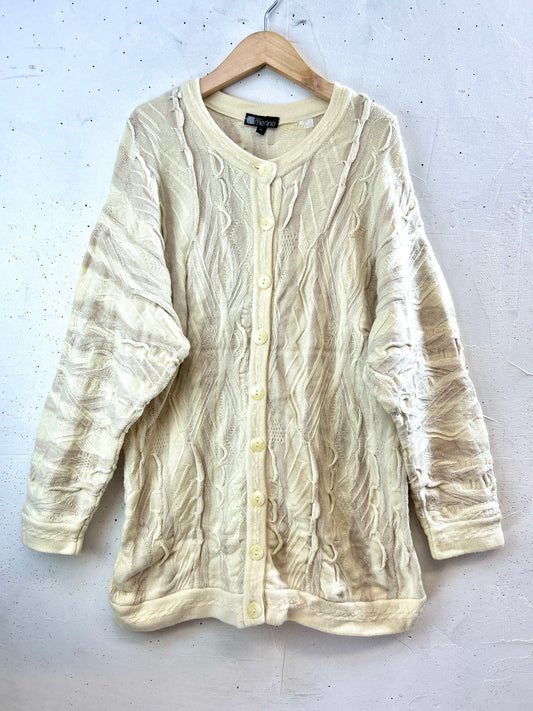 Vintage Crazy 3D Knit Cardigan AUSTRALIAN MADE [I30264]