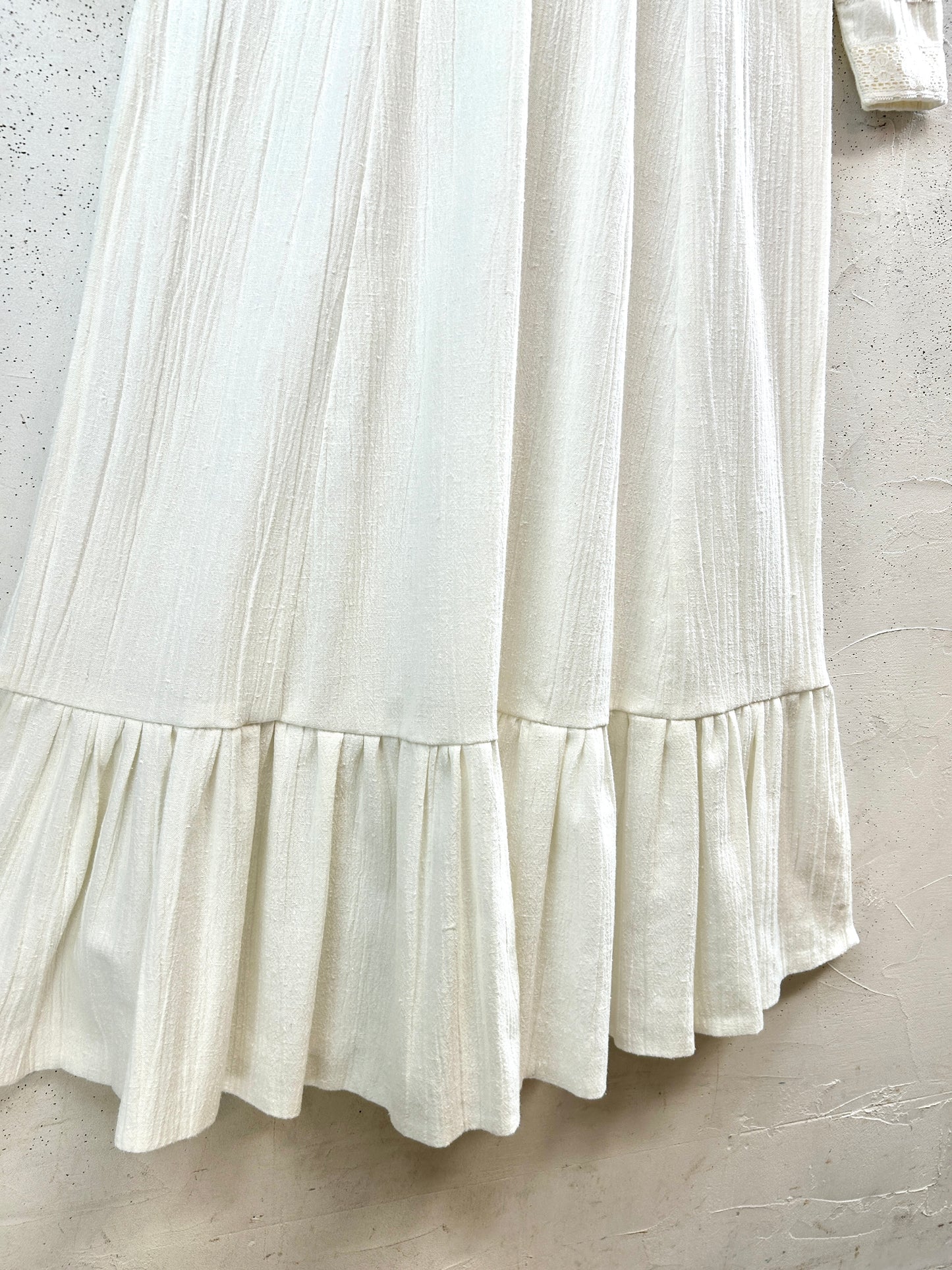'70s Vintage White Dress  [H33499]