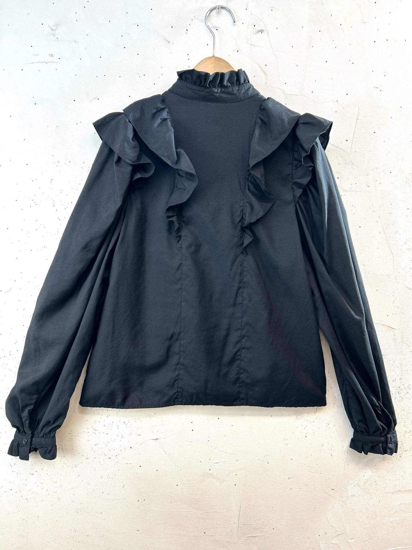 Vintage Black Blouse  [K30862]