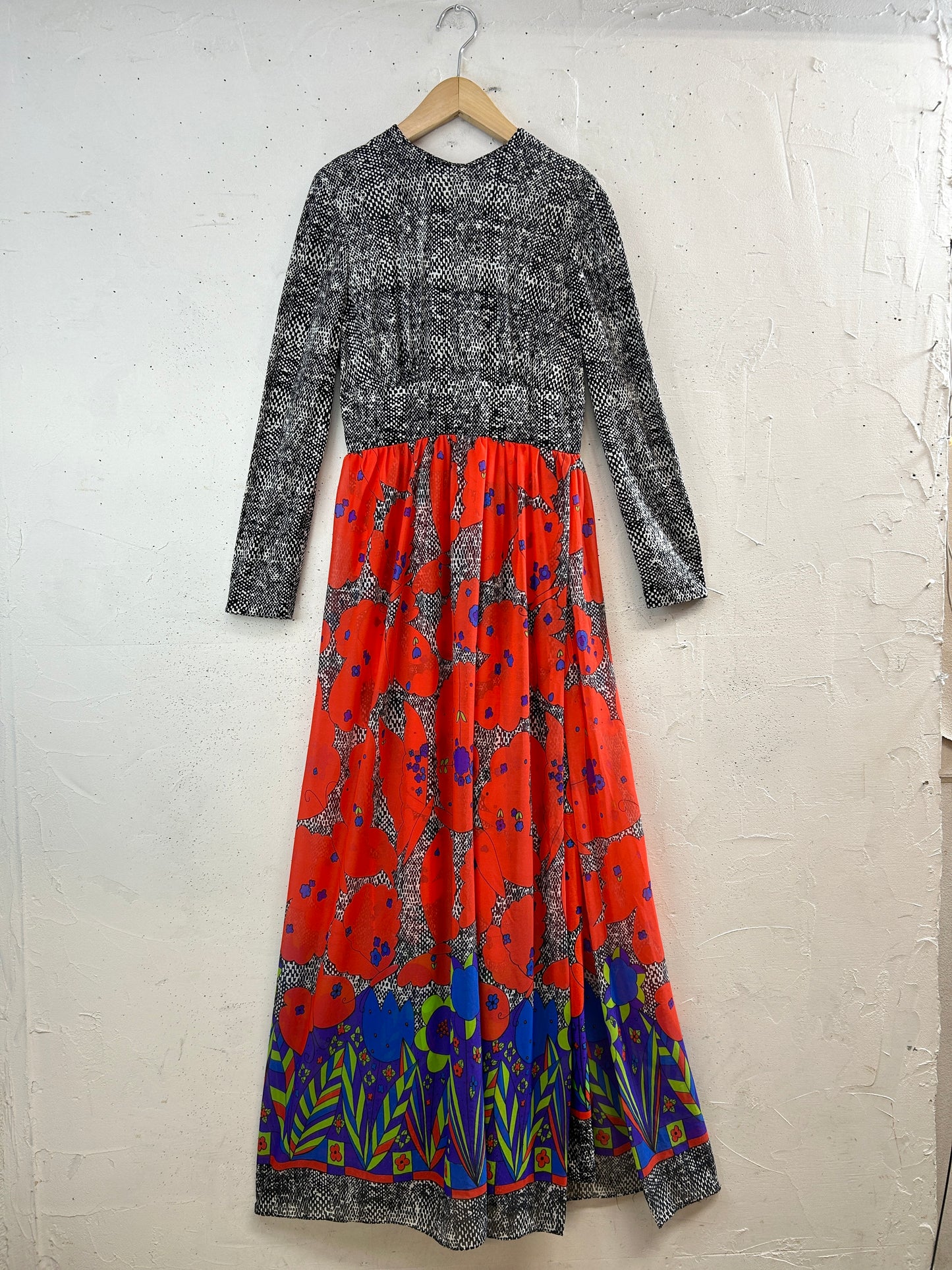 ’70s Vintage Flower Dress [H33676]