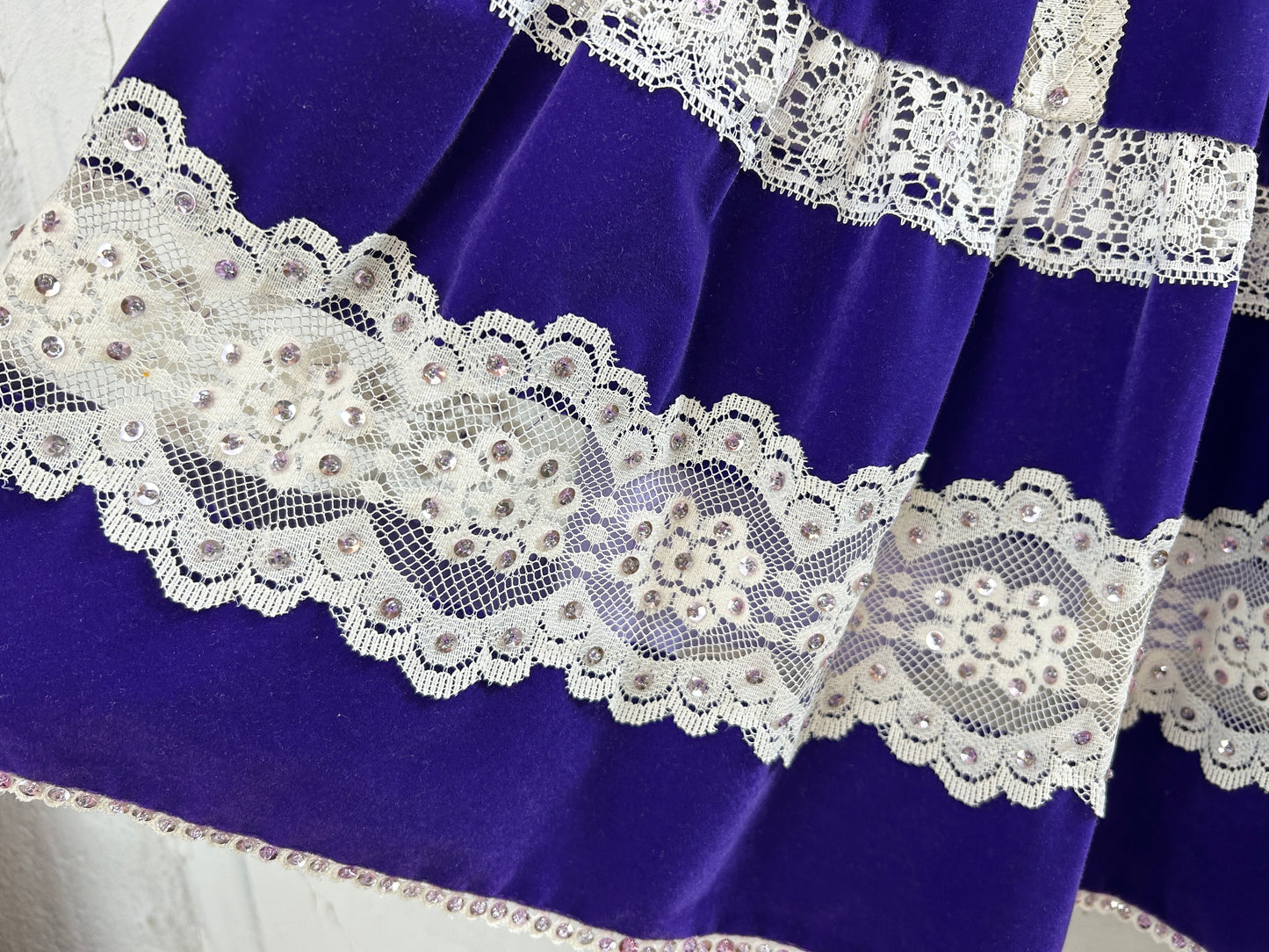 ’70s Velour Skirt 〜carefree fashions〜 [I30153]