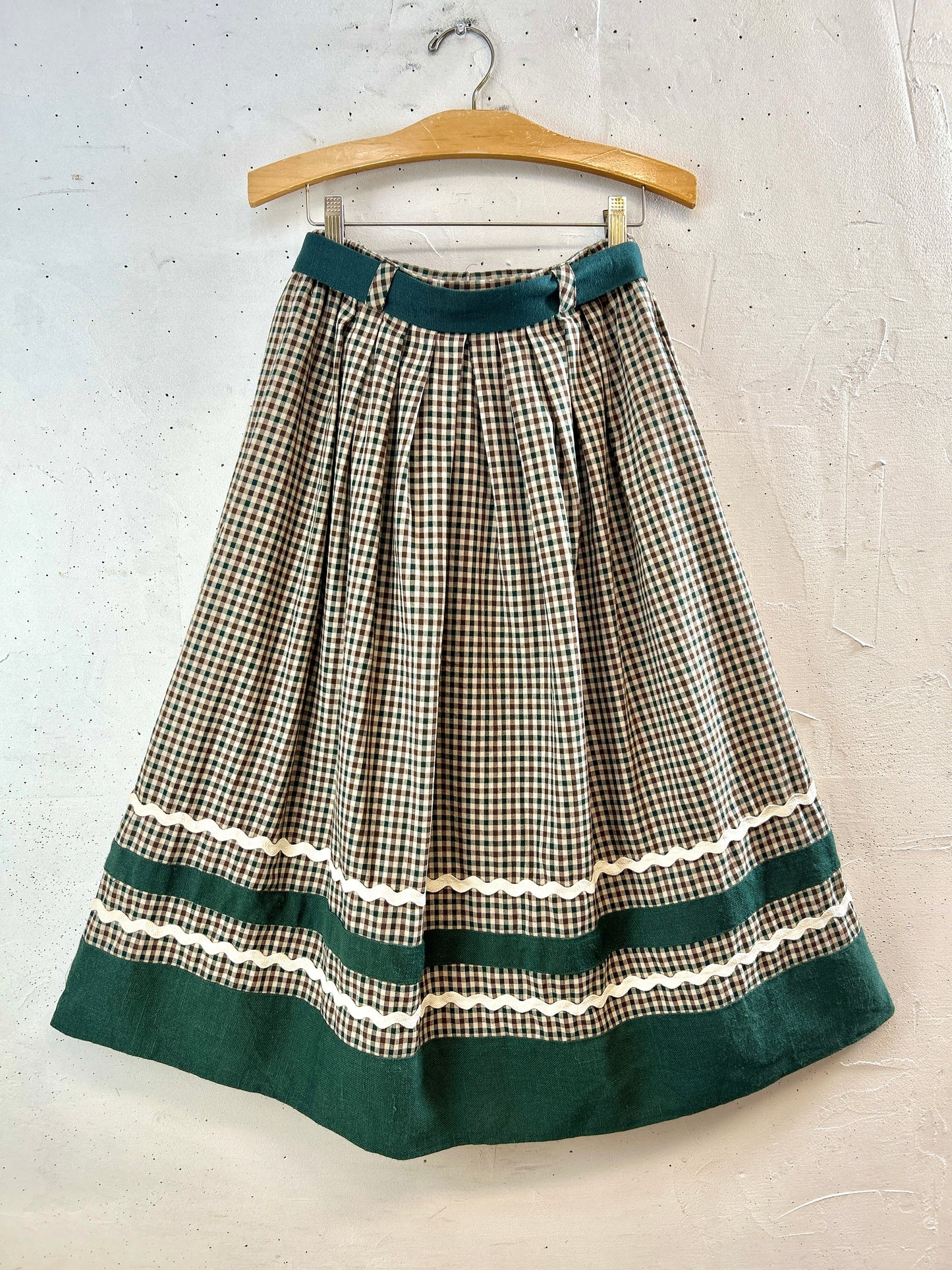 Vintage Plaid Skirt [K30889]