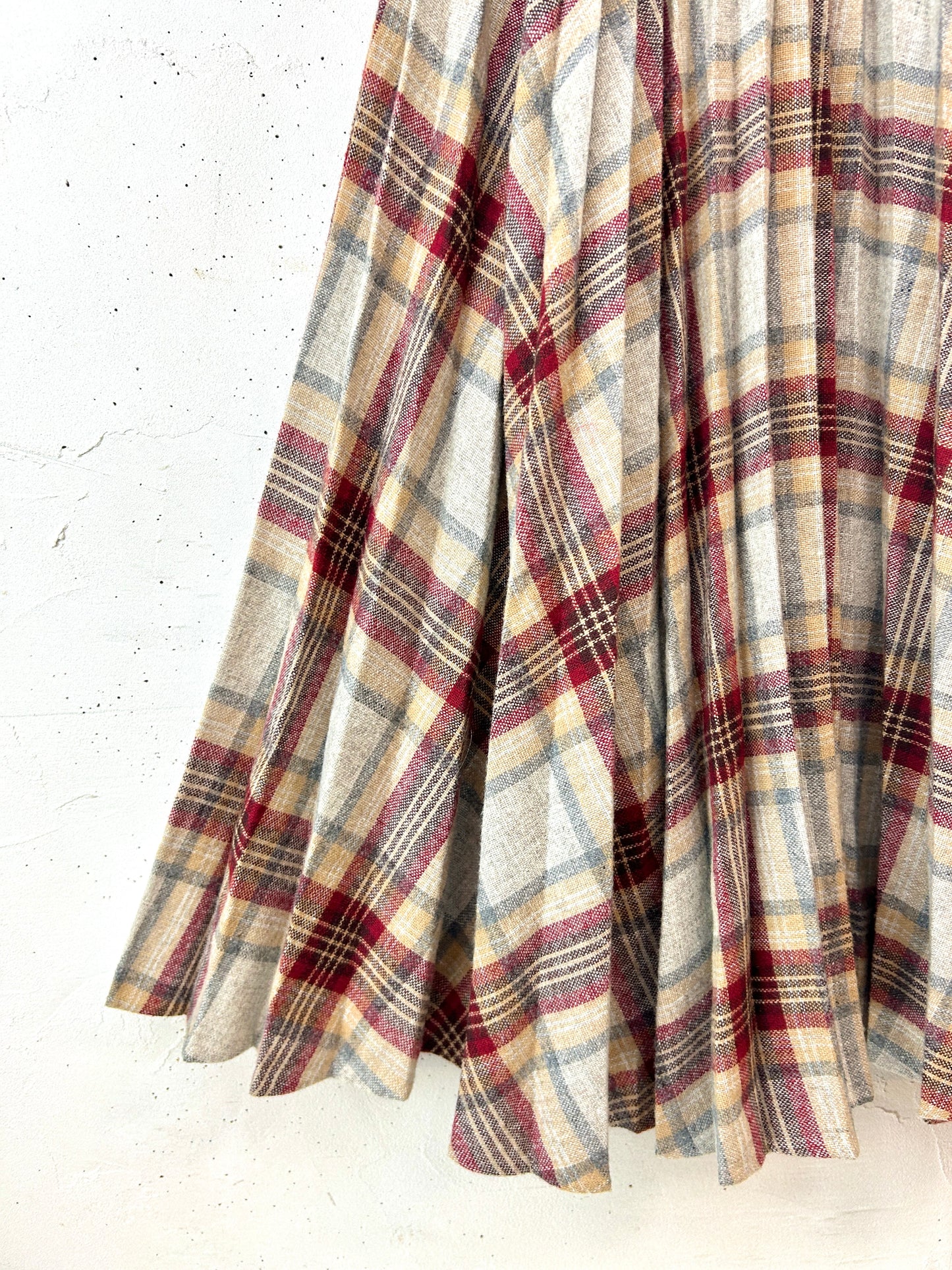 Vintage Wool Pleats Skirt [J30517]