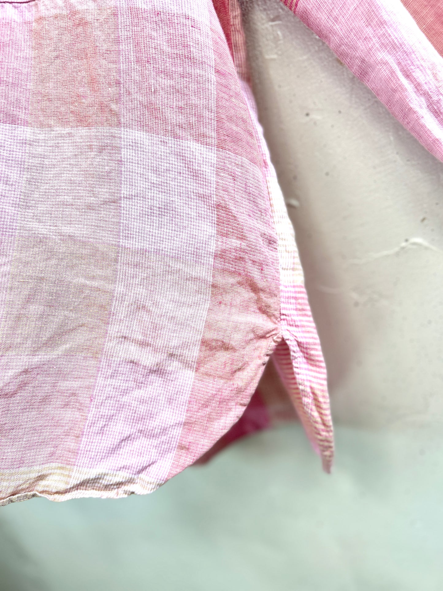Vintage Linen shirt MADE IN EUROPE [L31155]