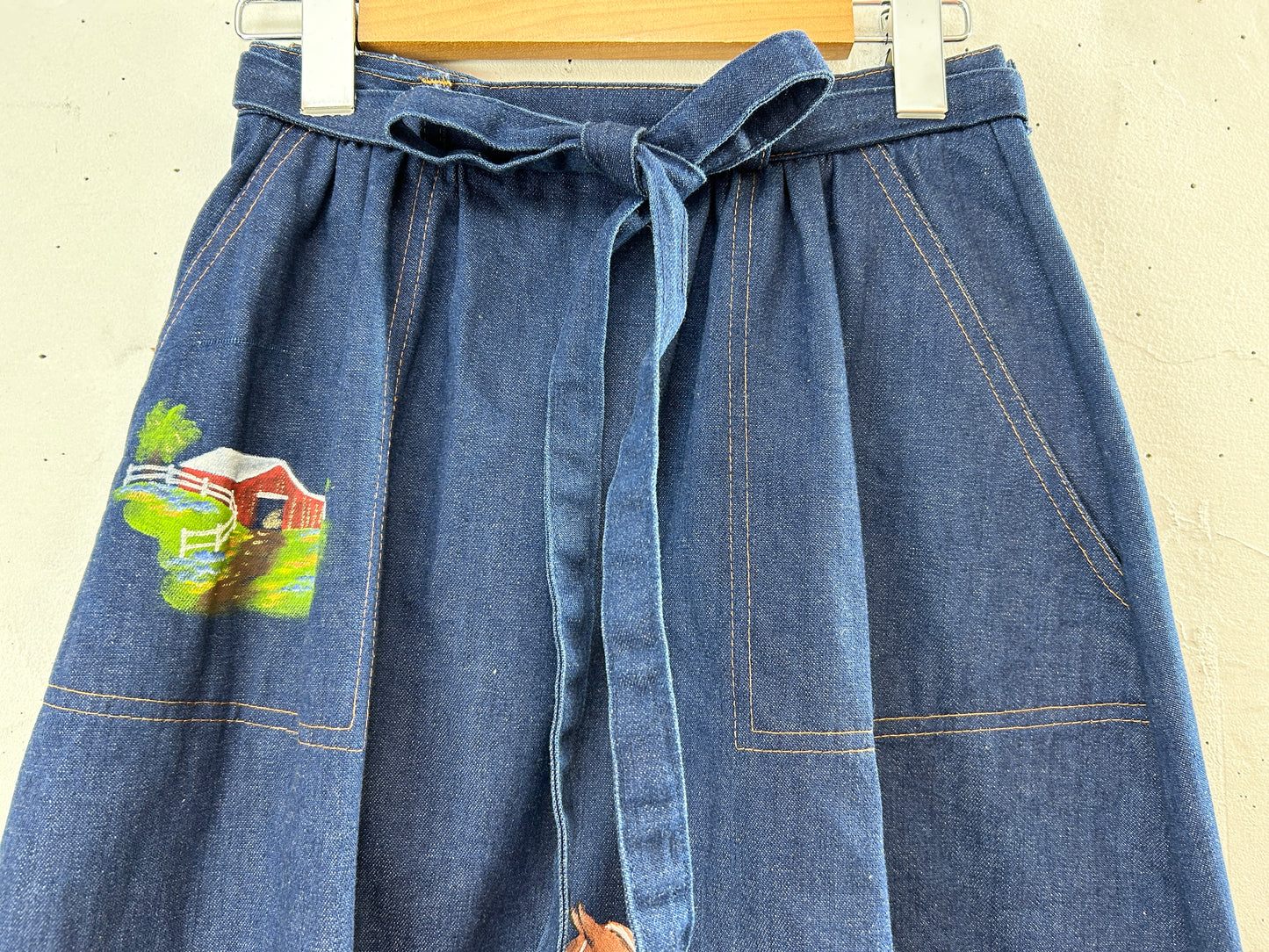 Vintage Wrap Skirt '70s Paint [H30811]