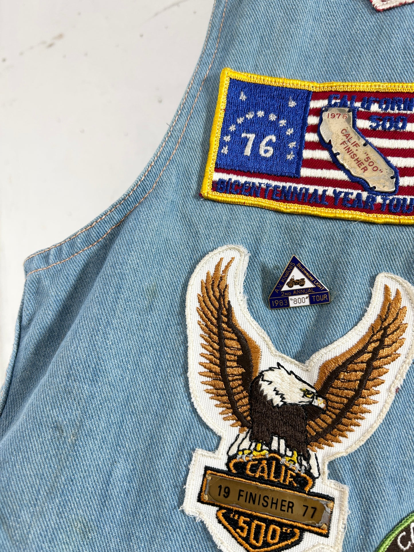 '70s Vintage Patch Vest [K30781]