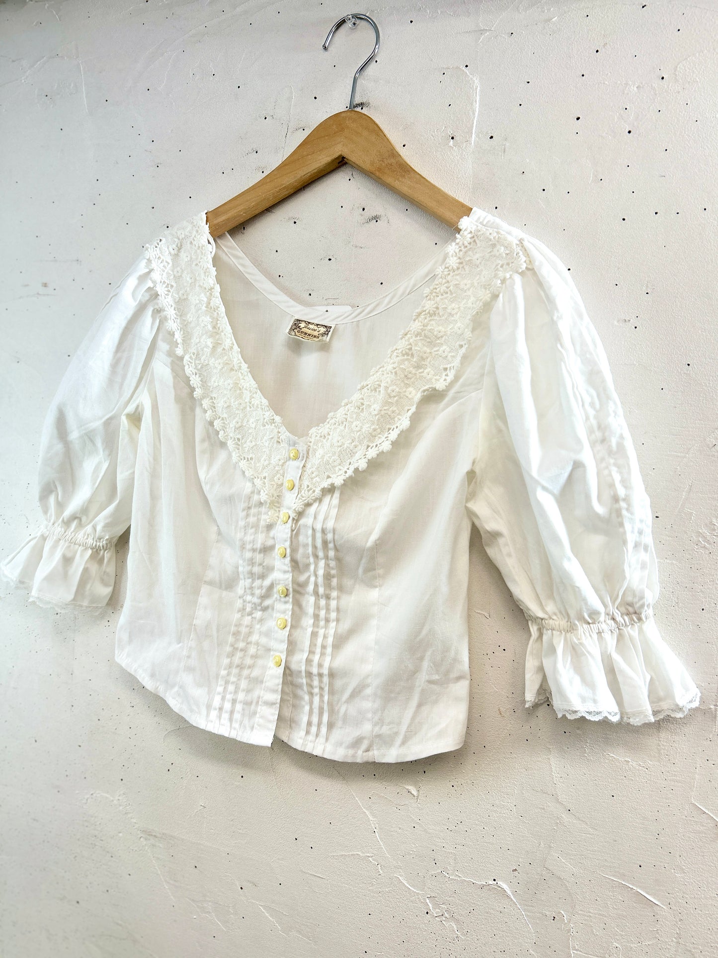 '70sVintage White Blouse 〜GUNNIES〜 [A31323]