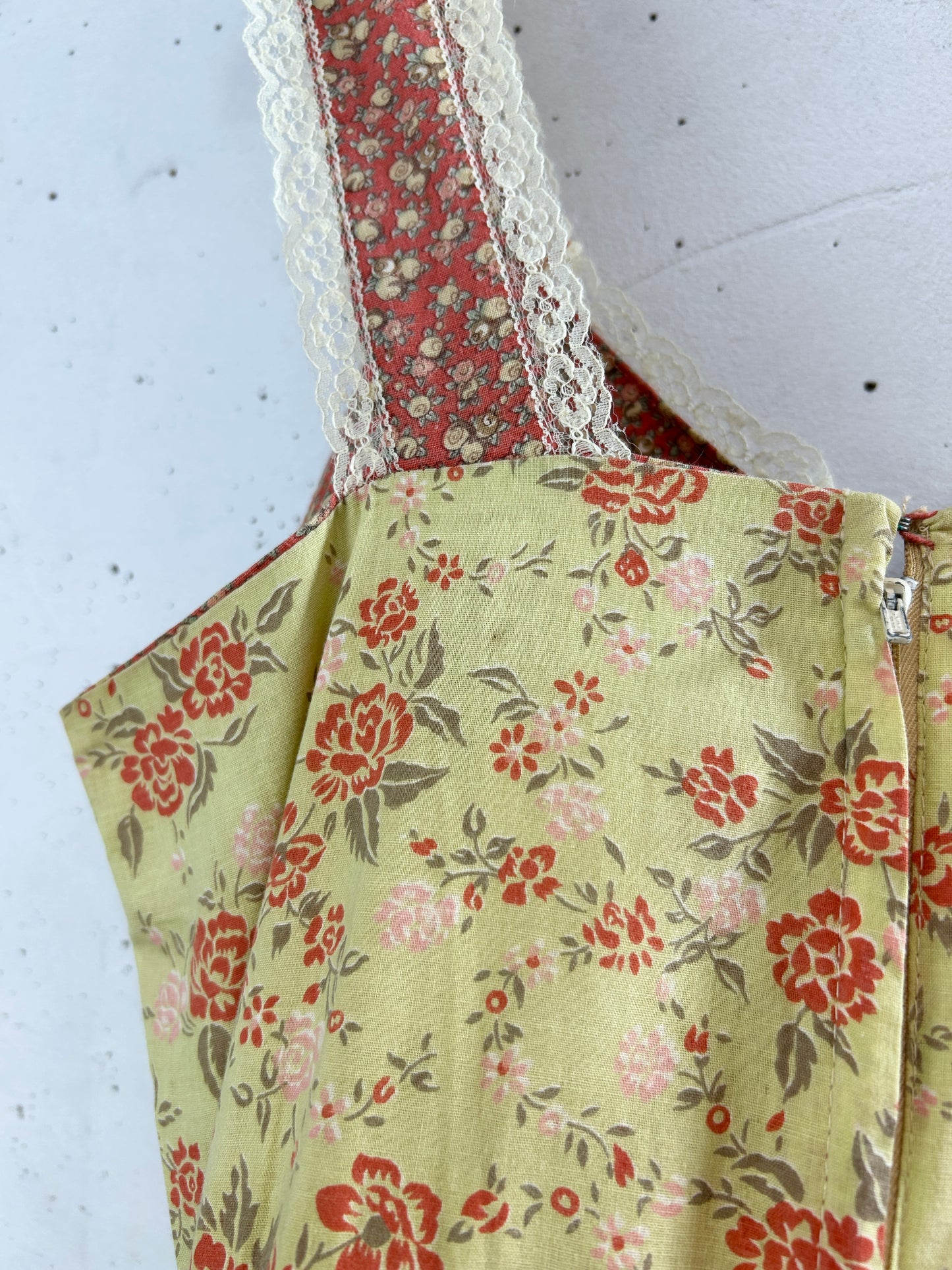 '70s Vintage Dress 〜Homespun〜 [G32910]