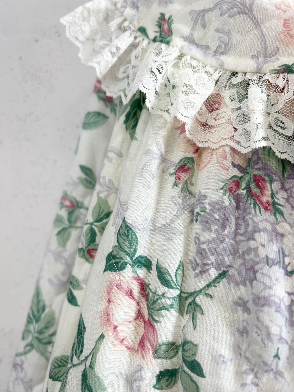 '70s Vintage Quilting Gown [J34232]
