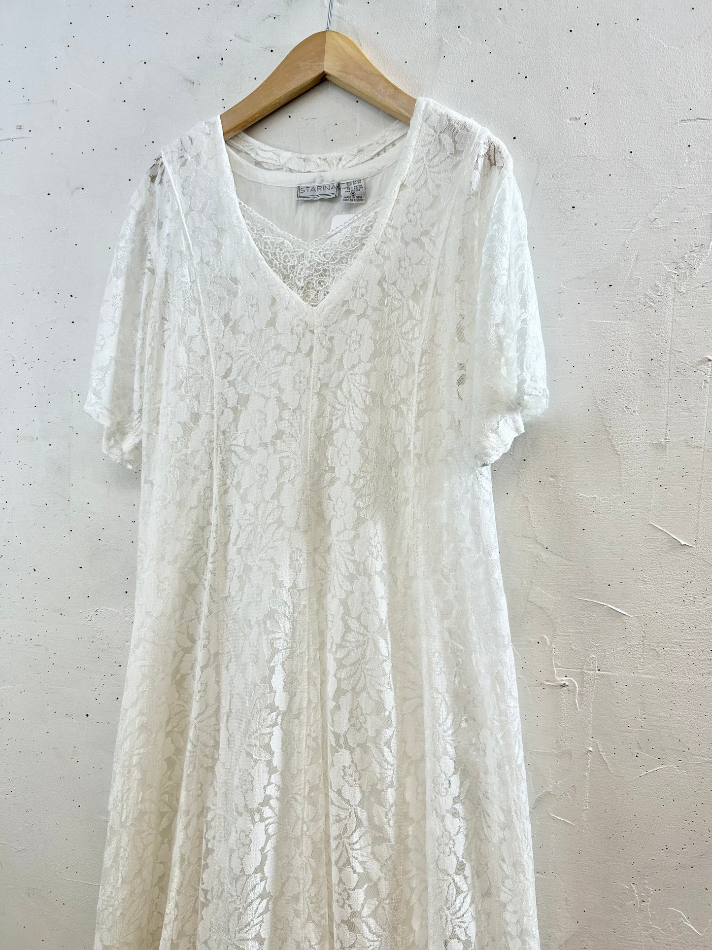 Vintage Lace Dress MADE IN INDIA [G30614]