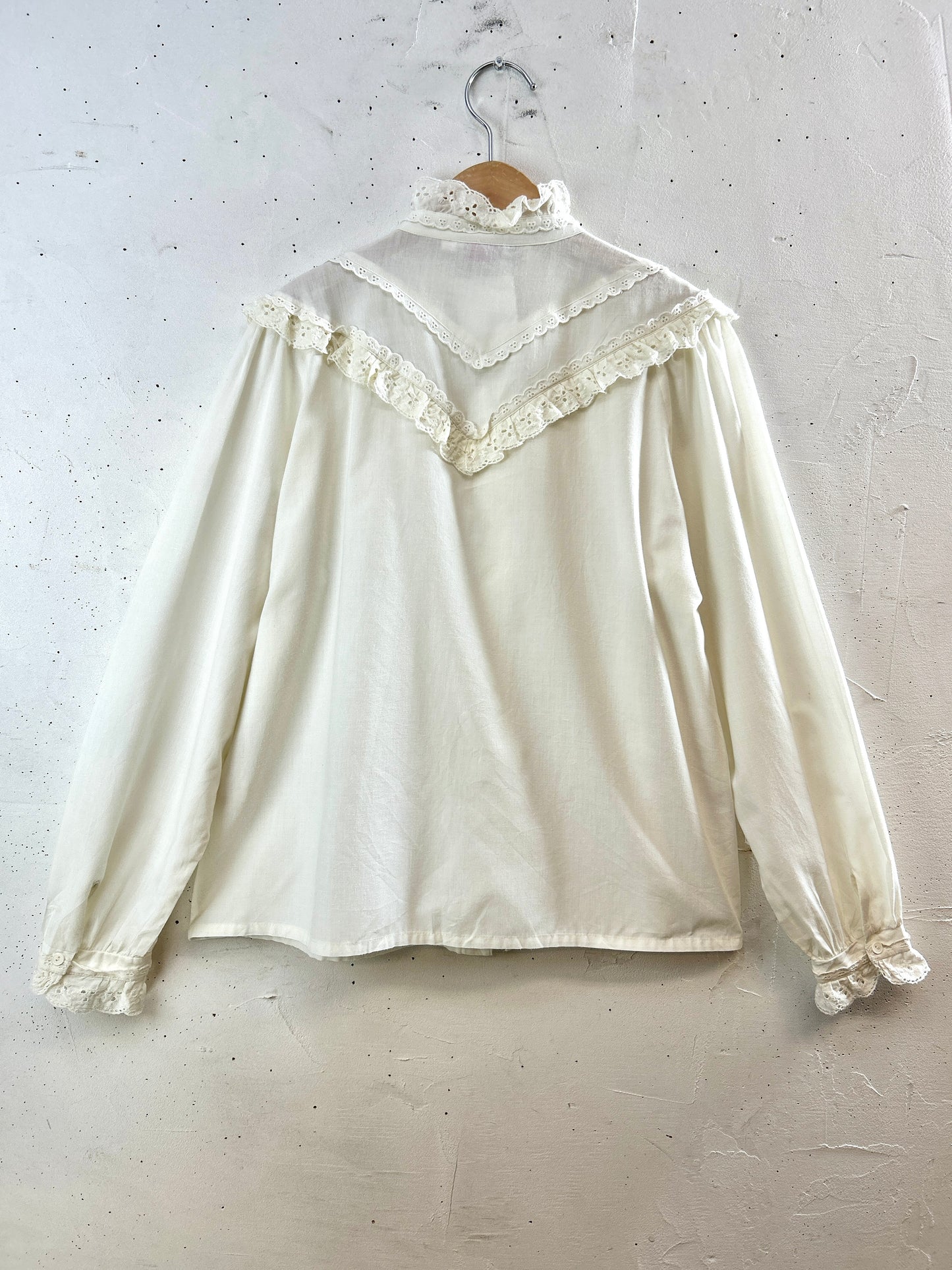 Vintage White Blouse [I30181]