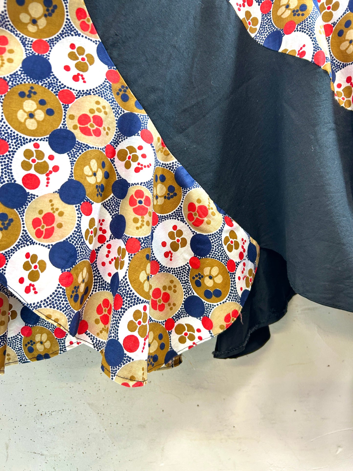 Vintage Escargot Patchwork Skirt [C31972]