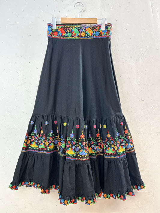 Vintage Flower Stitche Skirt [I30168]