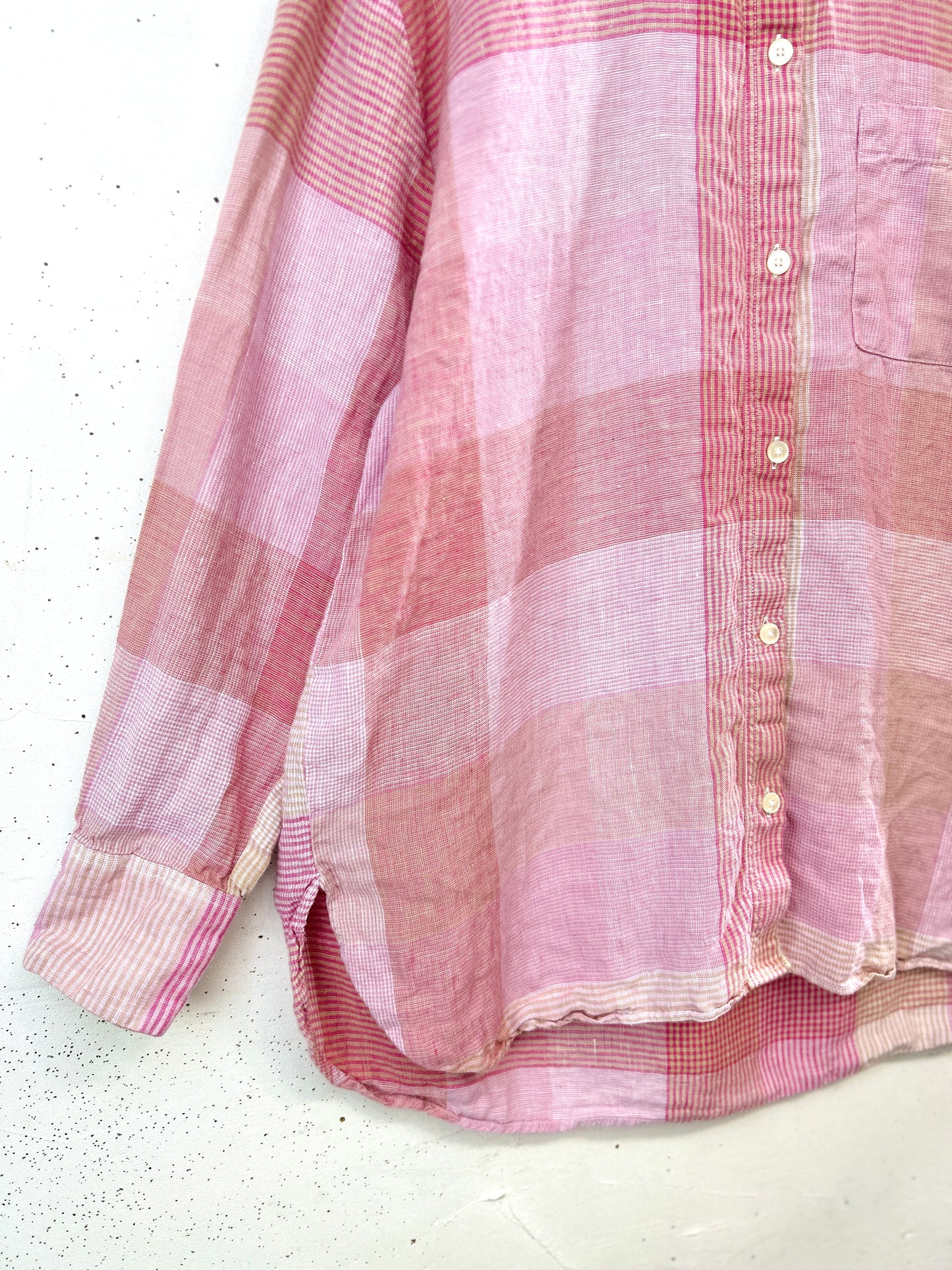 Vintage Linen shirt MADE IN EUROPE [L31155]
