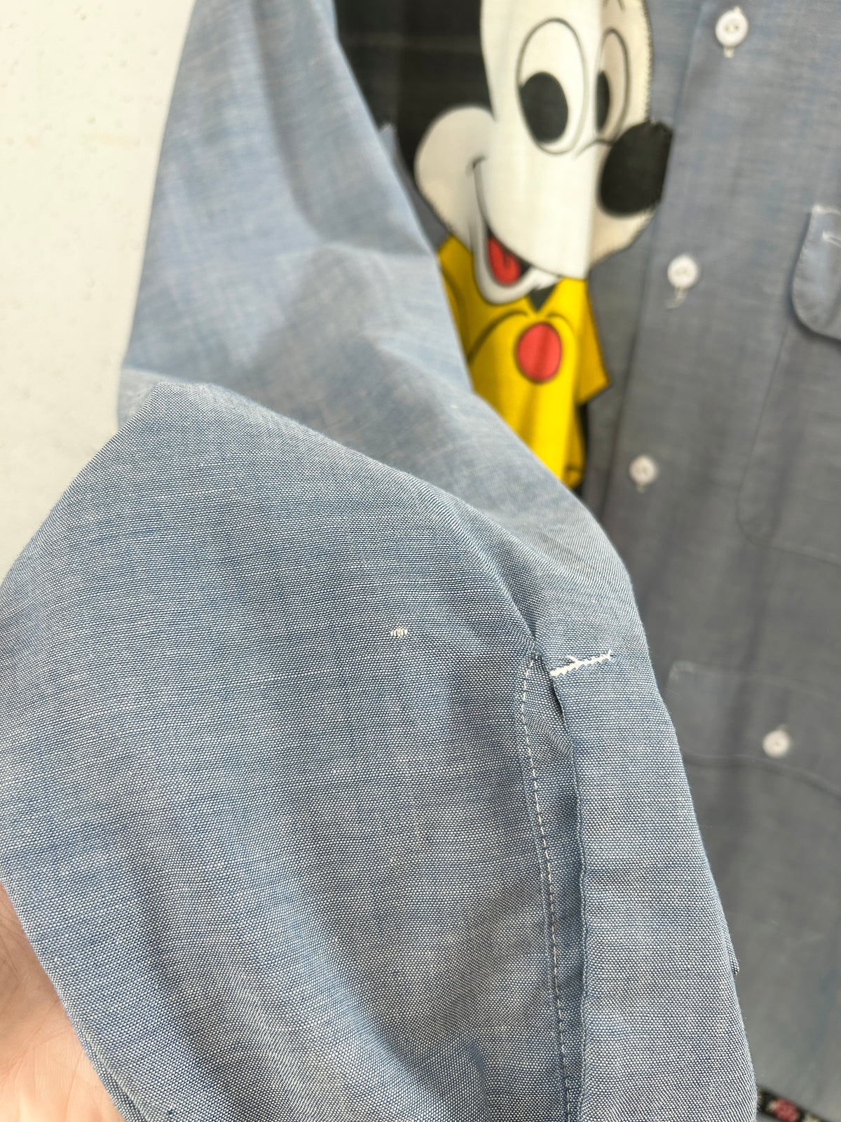 '70s Vintage Chambray Shirt 〜Mickey BIG MAC〜 [I33934]