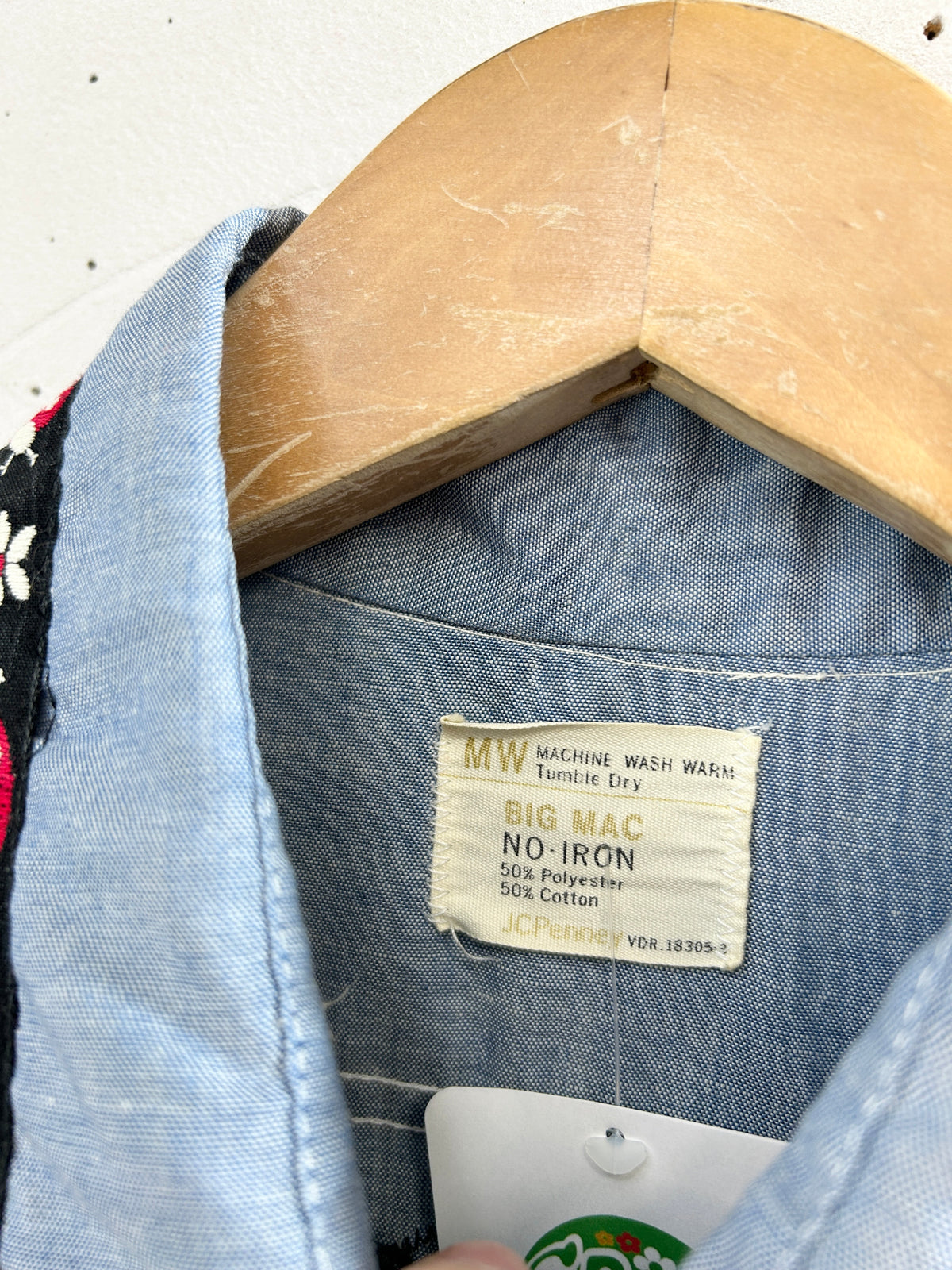 '70s Vintage Chambray Shirt 〜Mickey BIG MAC〜 [I33934]