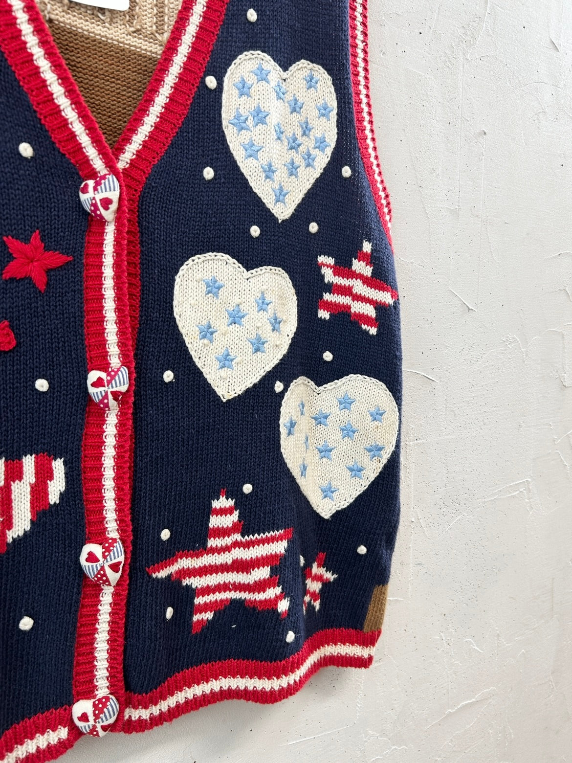 Vintage Cotton Knit Vest [D32152]