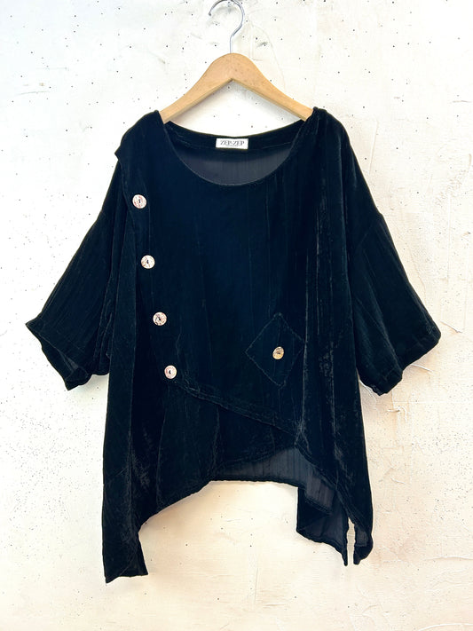 Vintage Velour Tops [K30688]