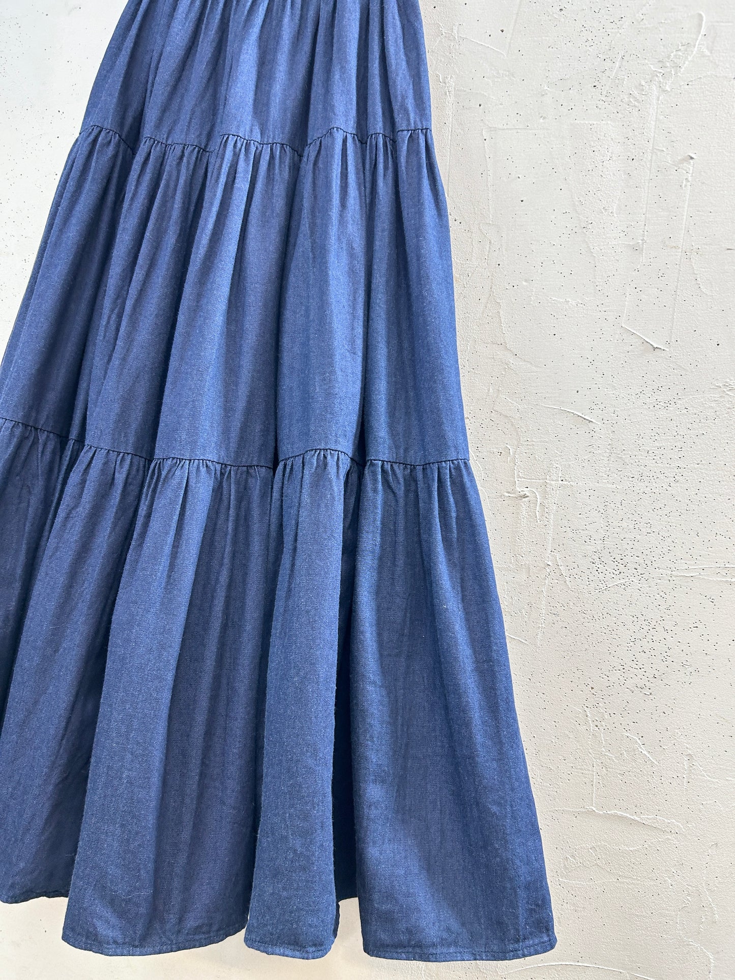 Vintage Denim Tiered Skirt [G33253]