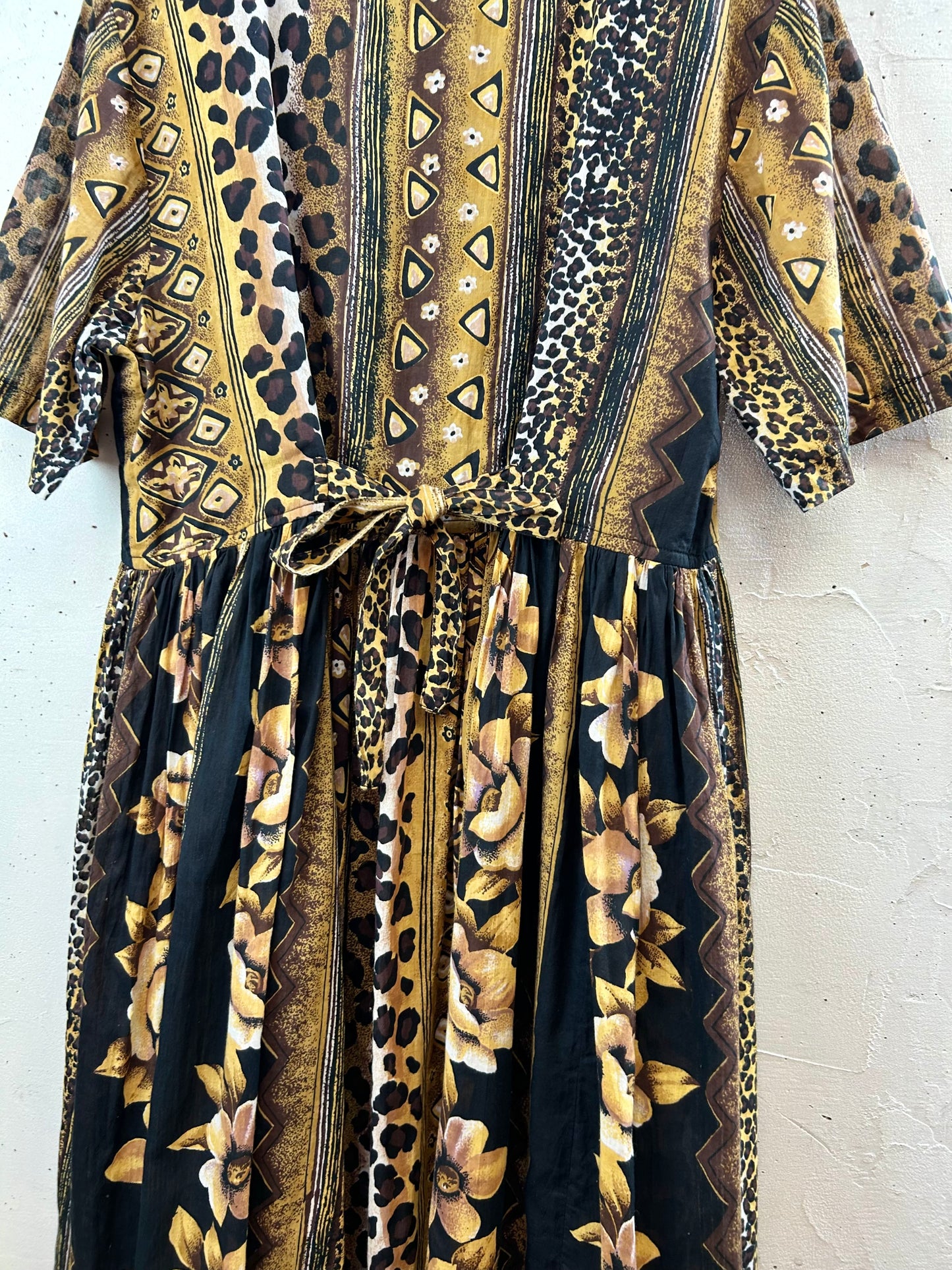 Vintage Indian Cotton Dress 〜LA CERA〜[G30759]