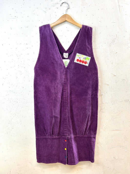 Vintage Corduroy Dress MADE IN CYPRUS  [I30162]