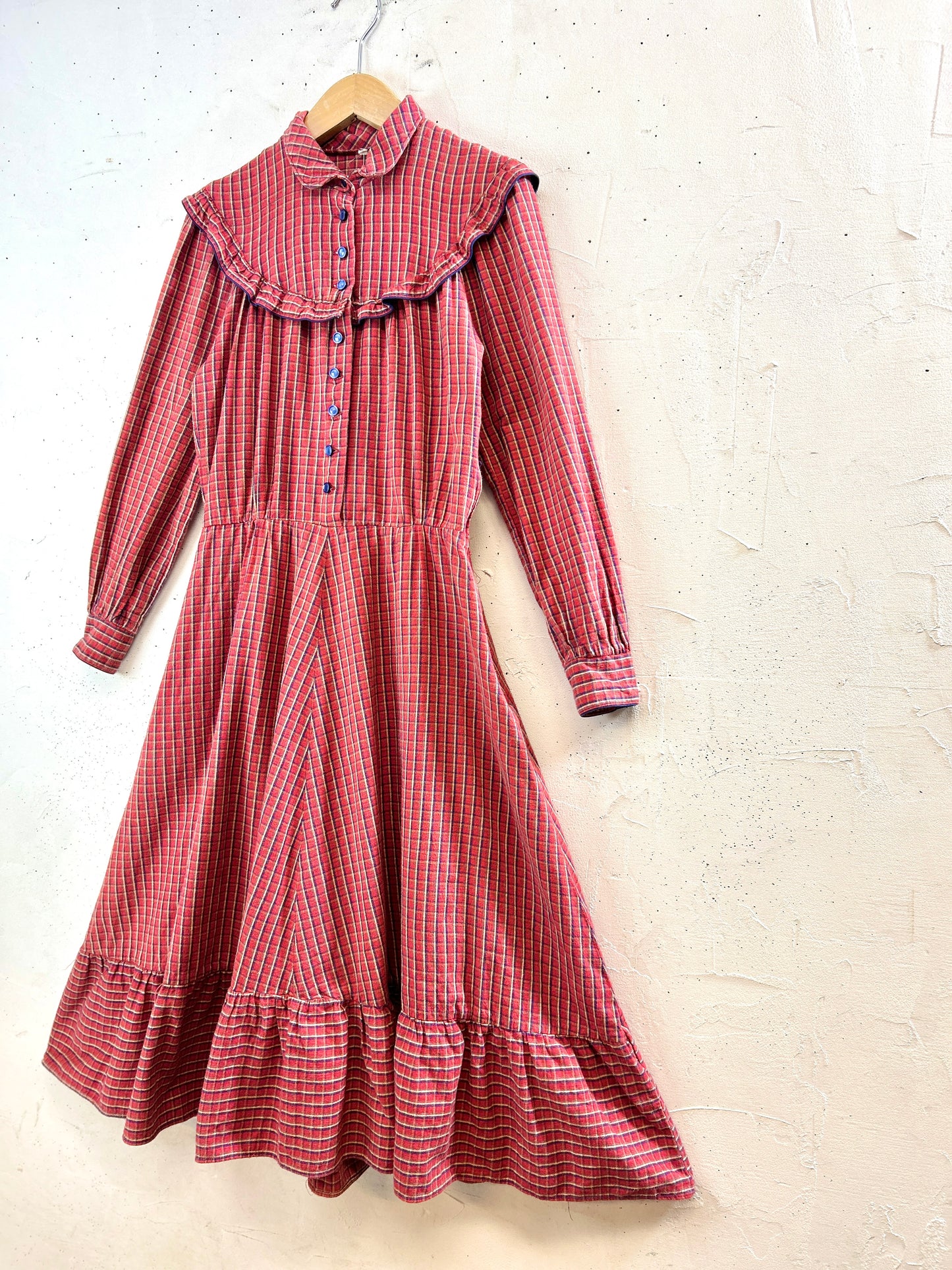 Vintage Flannel Dress [J30613]