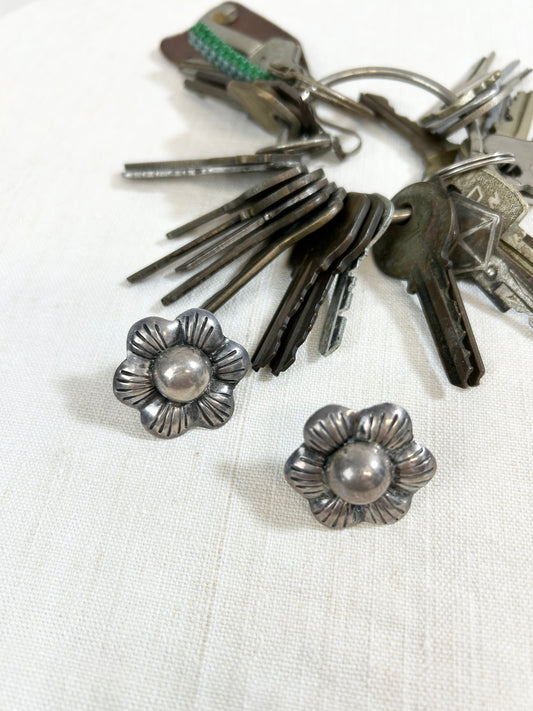 Vintage 925 Silver Earrings MADE IN MEXICO [I30258］