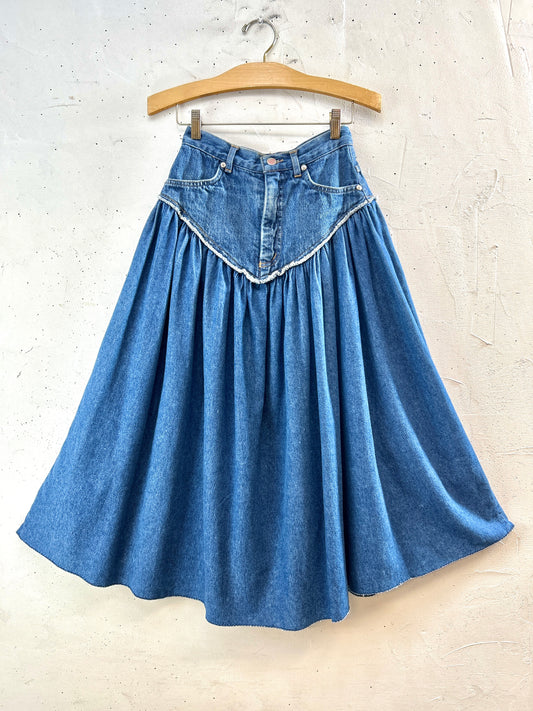Vintage Custom Denim Skirt [J30555]