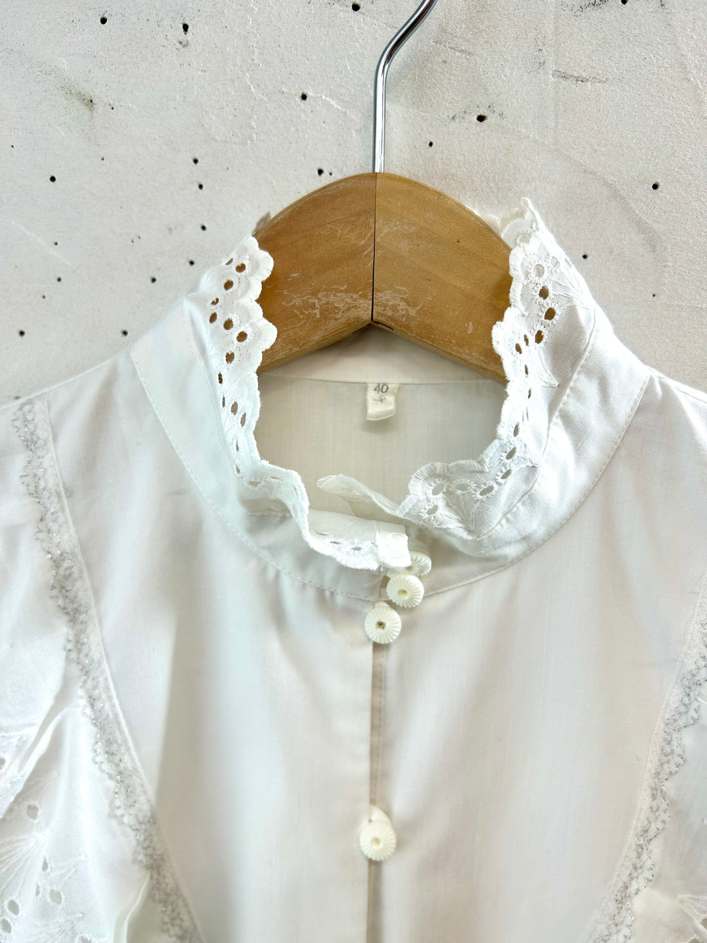 Vintage White Blouse [B31585]