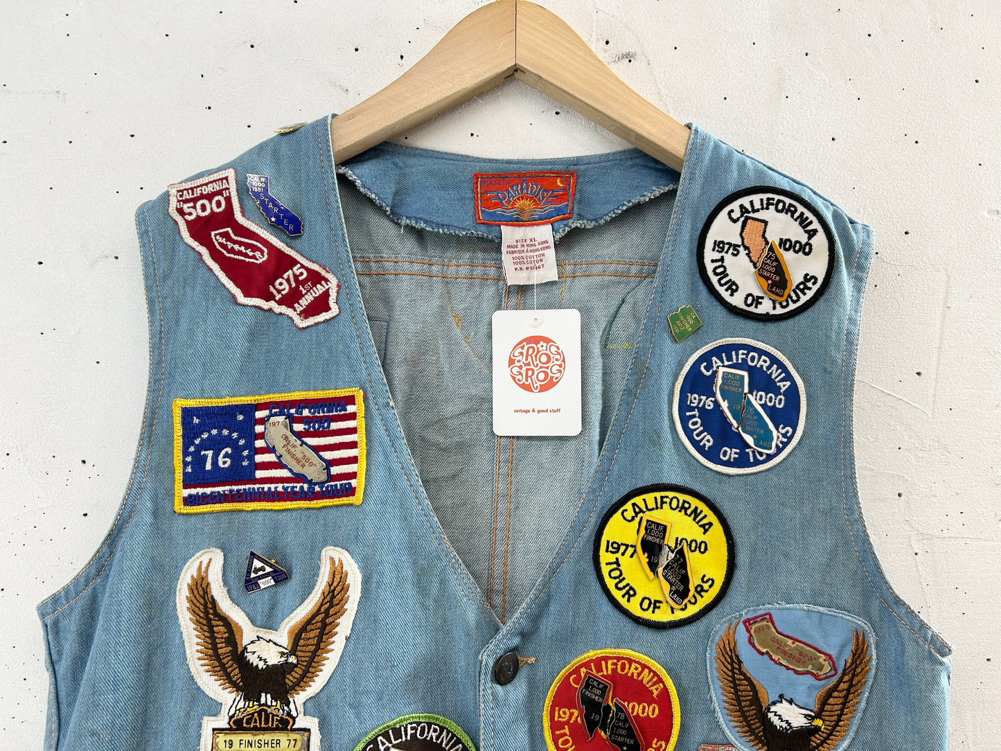 '70s Vintage Patch Vest [K30781]