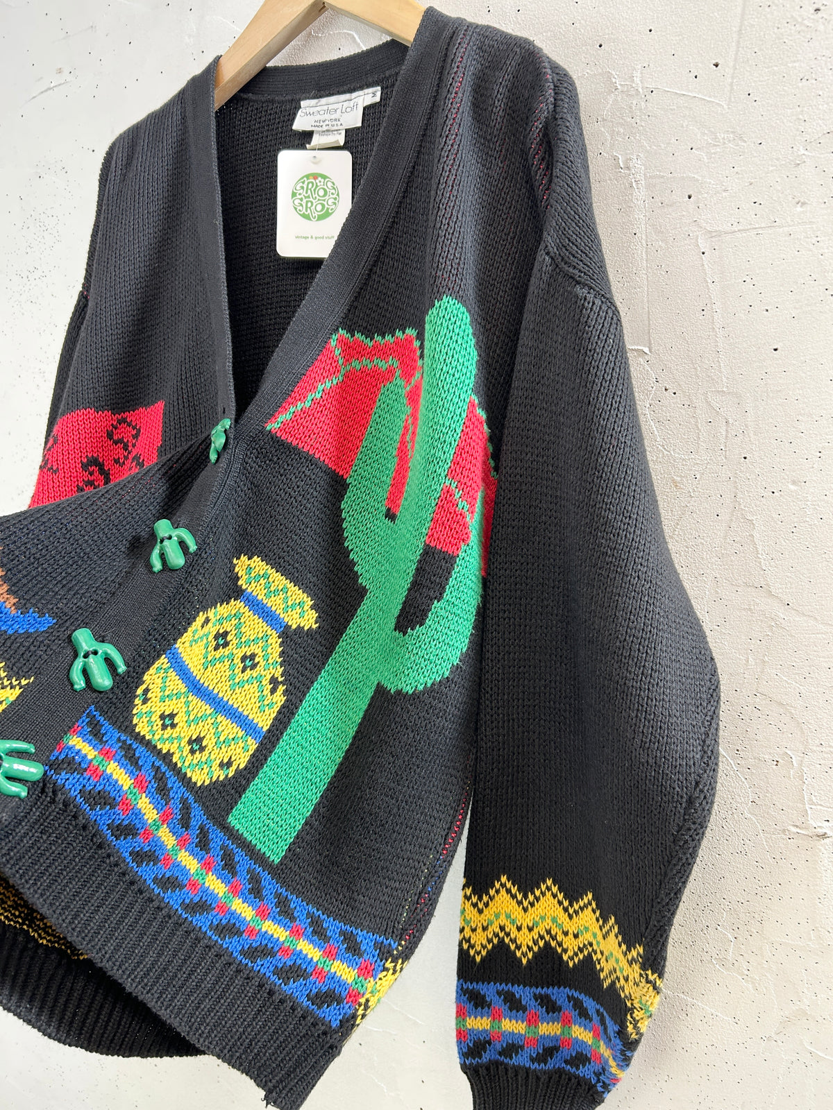 Vintage Cotton Knit Cardigan 〜MADE IN USA〜 [J34215]