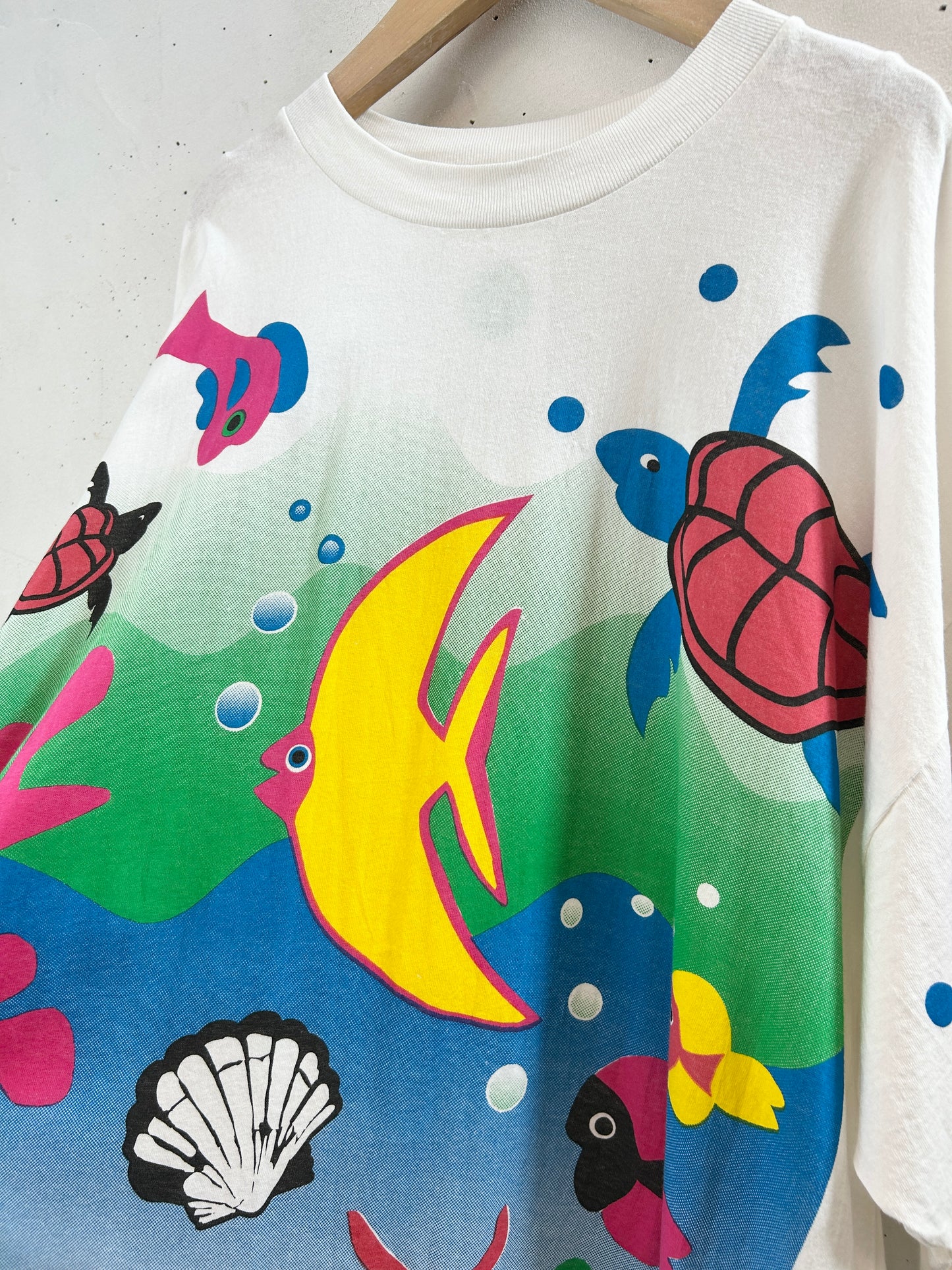 Vintage T SHIRT CANCUN Tropical Fish [H30835]