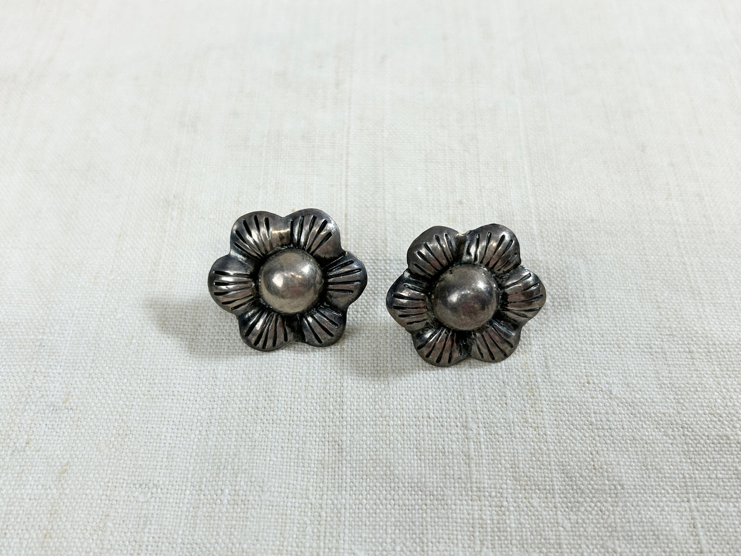 Vintage 925 Silver Earrings MADE IN MEXICO [I30258］