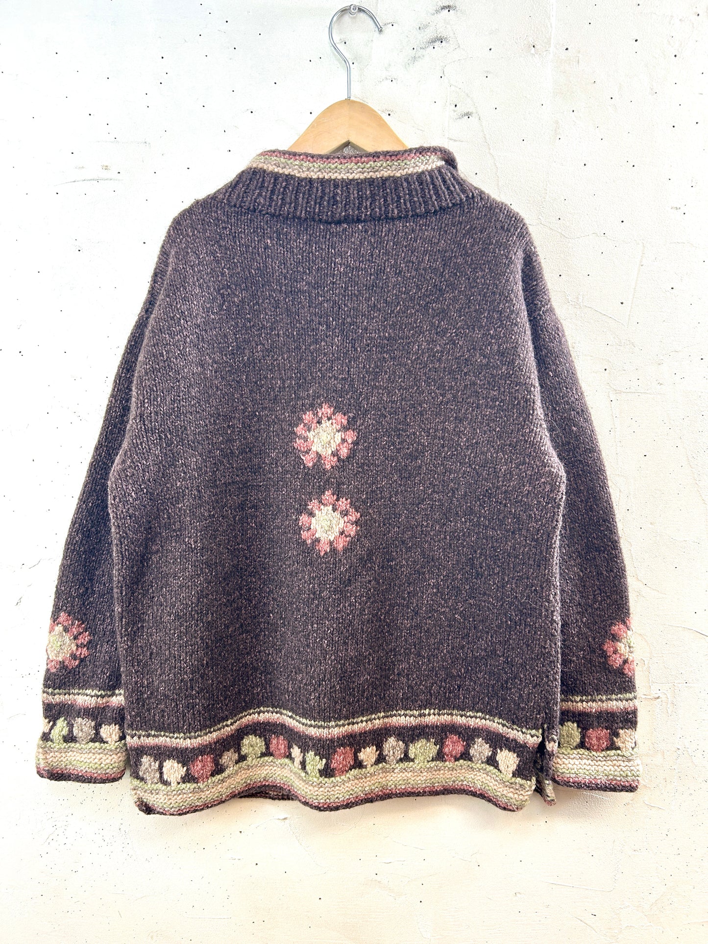 Vintage Hand Knit "PACHAMAMA" Made in ECUADOR [J30521]