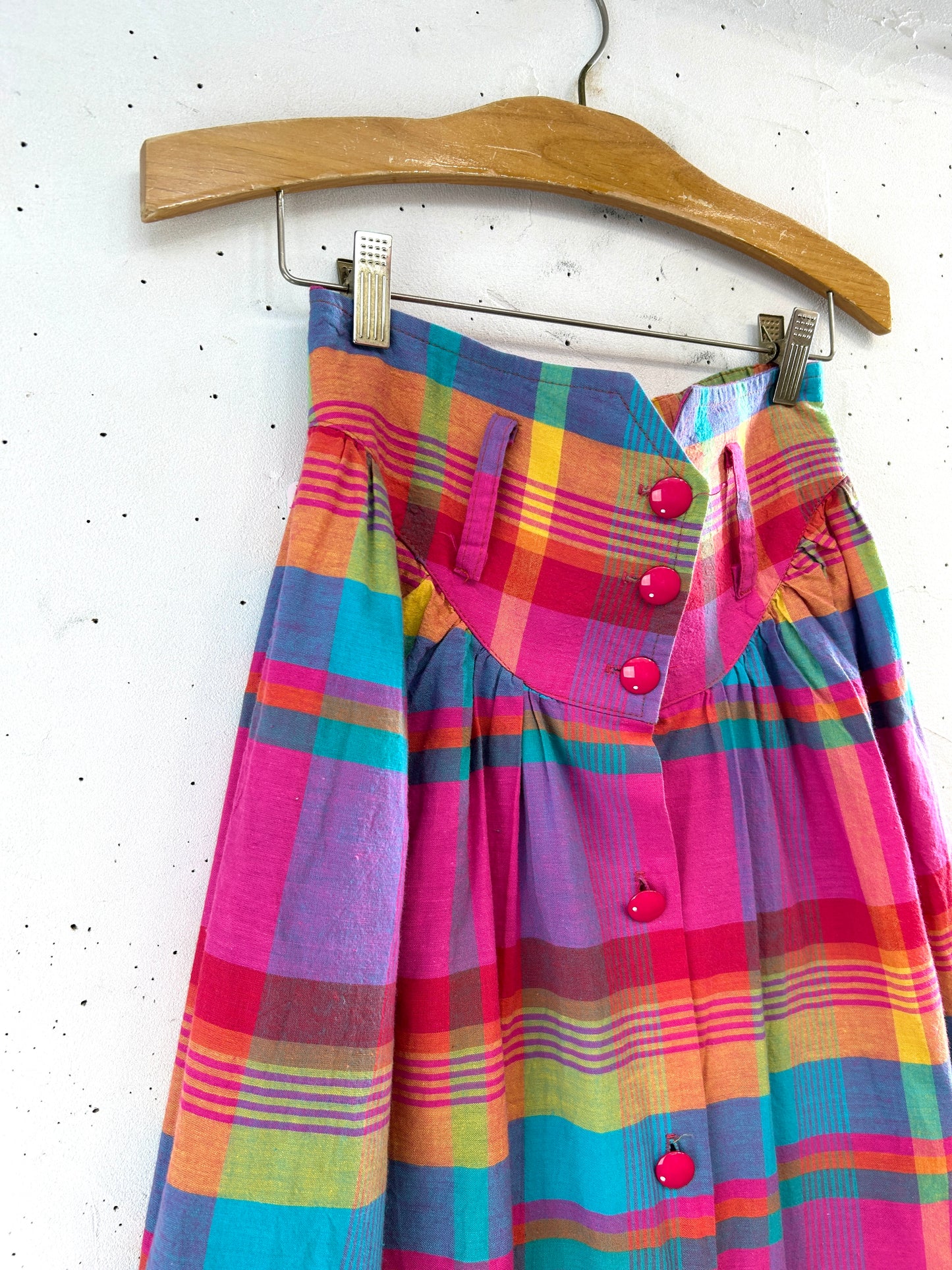 Vintage Plaid Skirt MADE IN FRANCE [D32194]