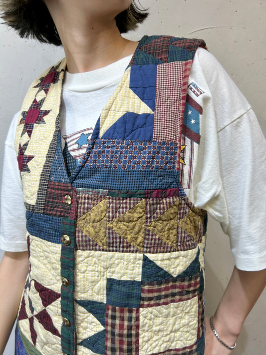 Vintage Patchwork Vest HAND CRAFTED [H24840]