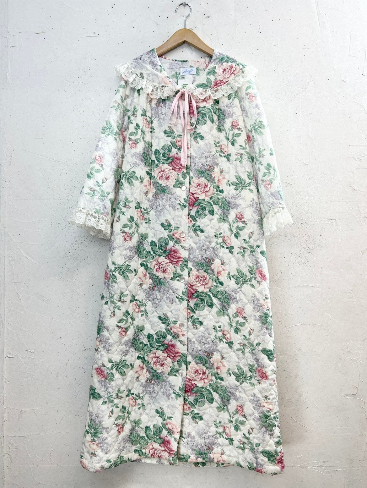 '70s Vintage Quilting Gown [J34232]