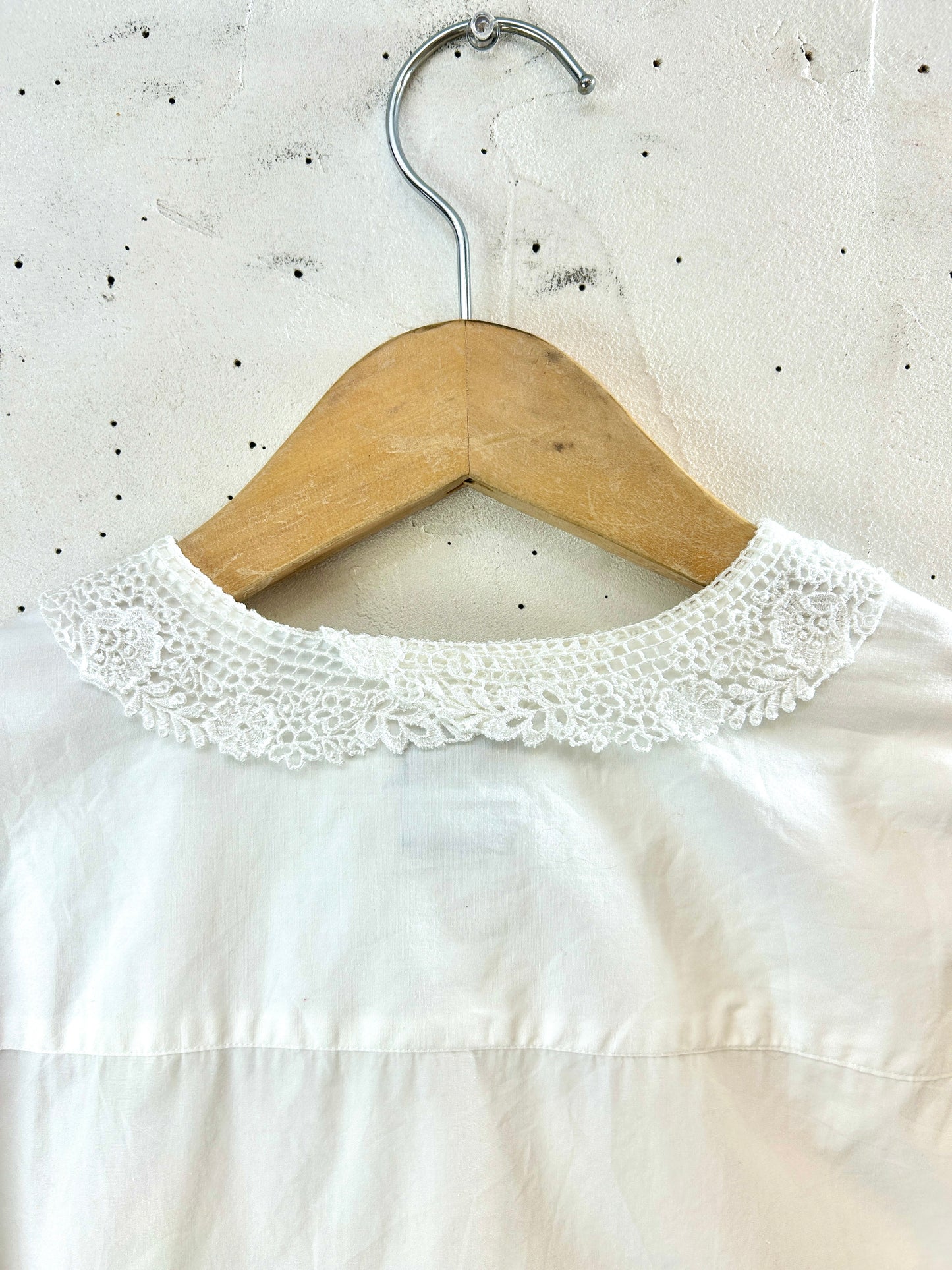 Vintage White cotton Blouse [G30967]