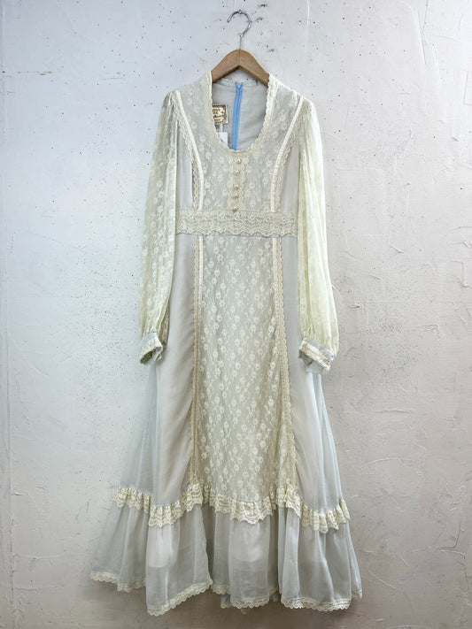 ’70s Vintage Dress でかタグ〜GUNNE SAX〜[F32814]