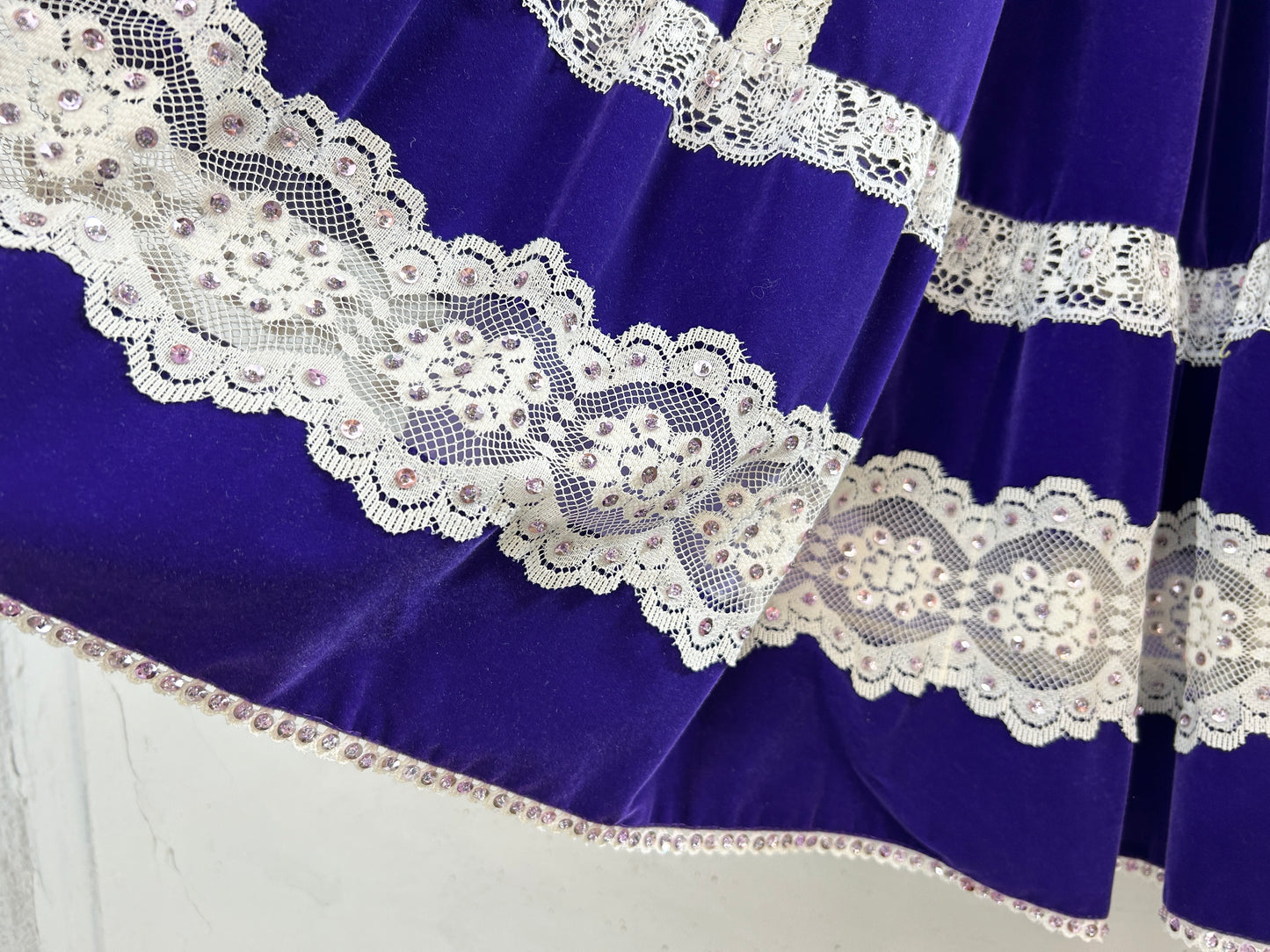 ’70s Velour Skirt 〜carefree fashions〜 [I30153]