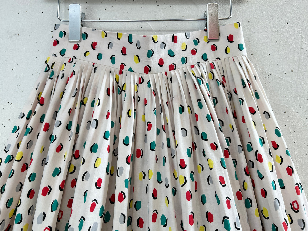 '50s Vintage End Pattern Skirt [J34113]
