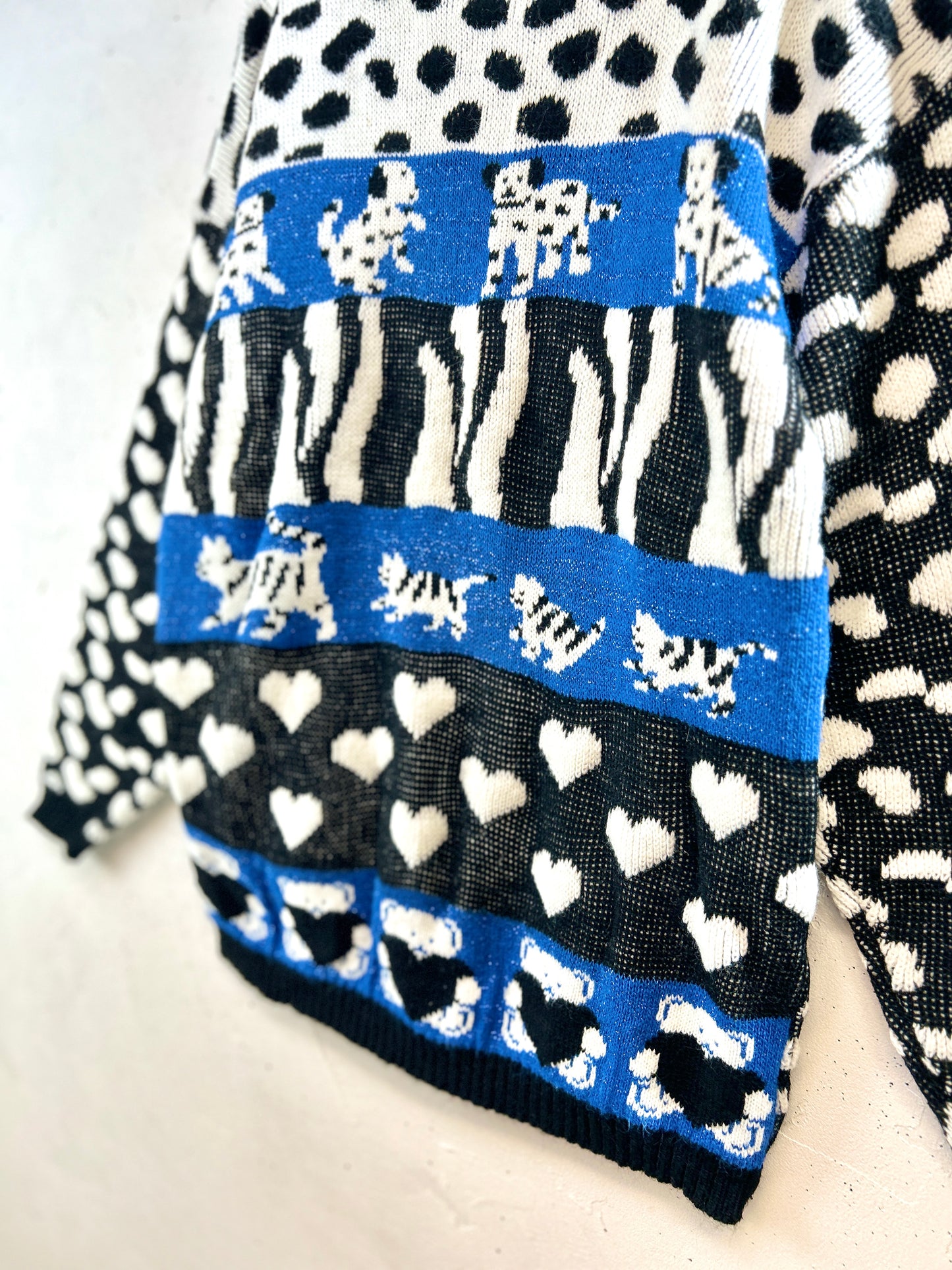 ’80s Vintage Fancy Knit Sweater MADE IN USA［J30668]