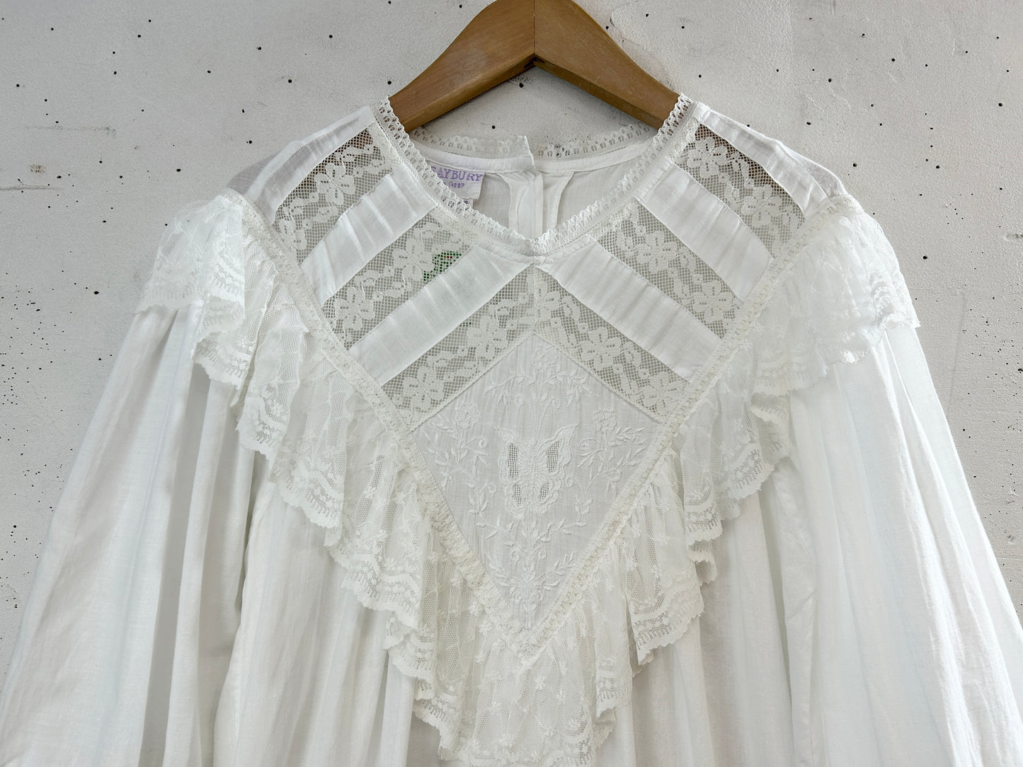Vintage White Dress 〜SAYBURY Made in INDIA〜 [H33477]