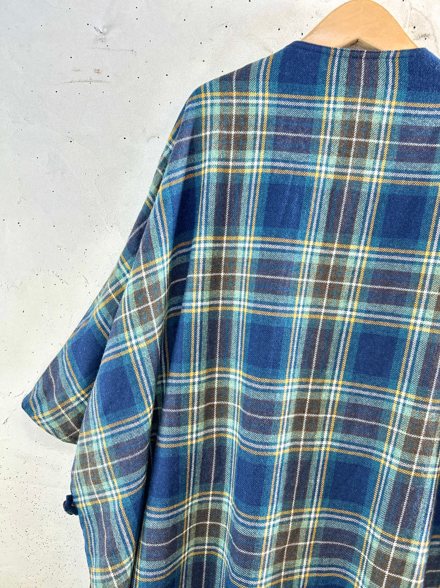 Vintage plaid Poncho  [K30804]